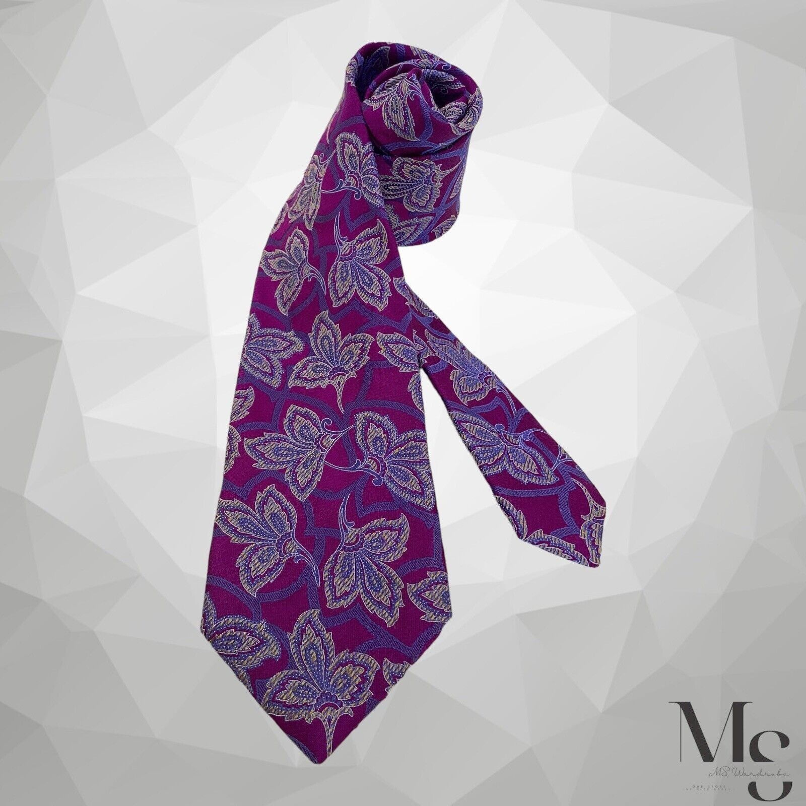 Ermenegildo Zegna ERMENEGILDO ZEGNA Purple Paisley Luxury Silk Tie In Made Ita Size ONE SIZE - 1 Thumbnail