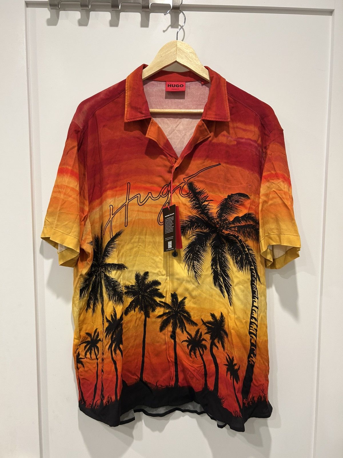 Hugo HUGO Ellino Relaxed-Fit Sunset Shirt Size US XL / EU 56 / 4 - 1 Thumbnail