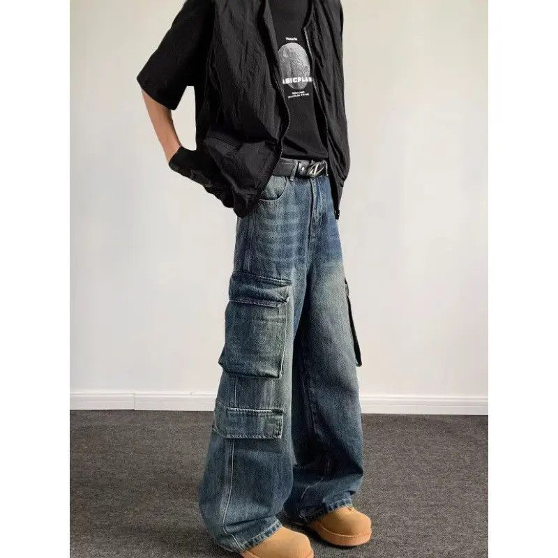 Japanese Brand × Jean Retro loose wide leg pocket jeans Size US 32 / EU 48 - 1 Thumbnail