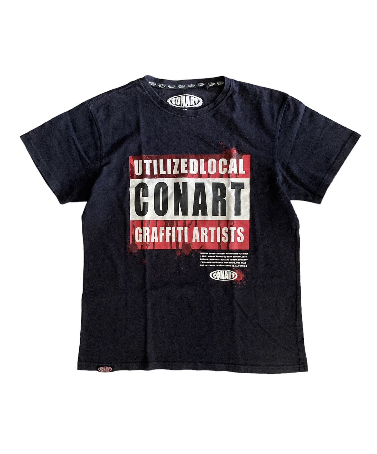 image of Vintage Conart Utilized Local Graffiti Artists T Shirt in Black, Men's (Size Medium)
