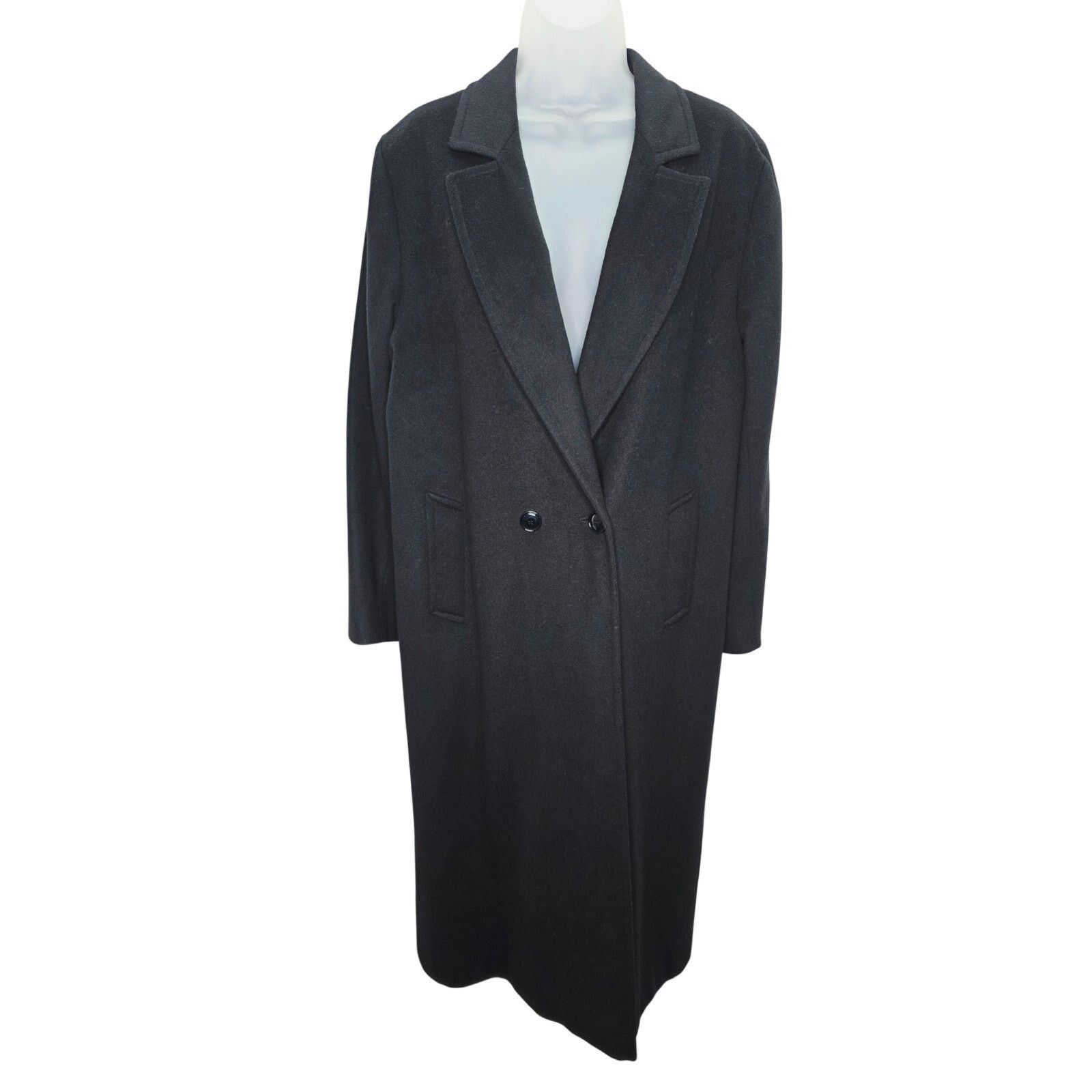 Other Riel Coat Company Black Wool Cashmere Blend Long Coat Size M / US 6-8 / IT 42-44 - 1 Thumbnail