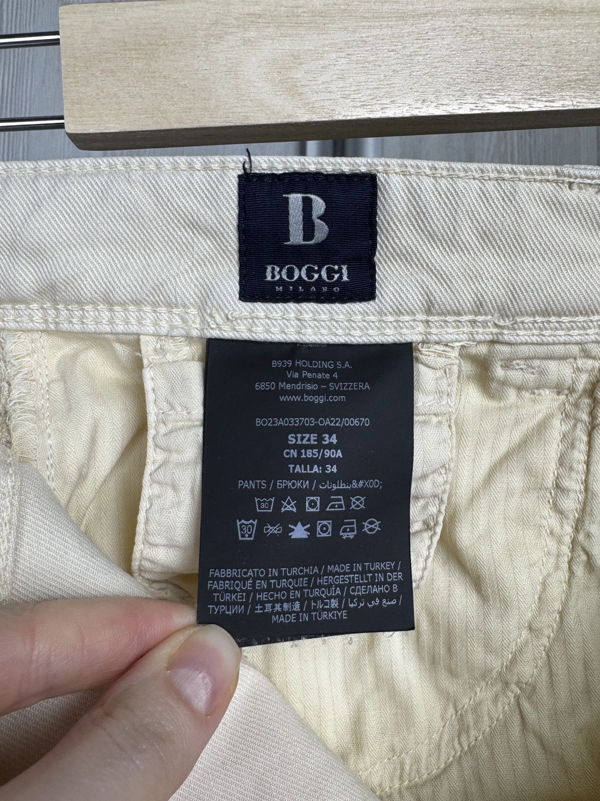 Boggi Boggi Milano Claude Creamy Beige Denim Jeans Chino Pants 34 Size US 34 / EU 50 - 12 Thumbnail