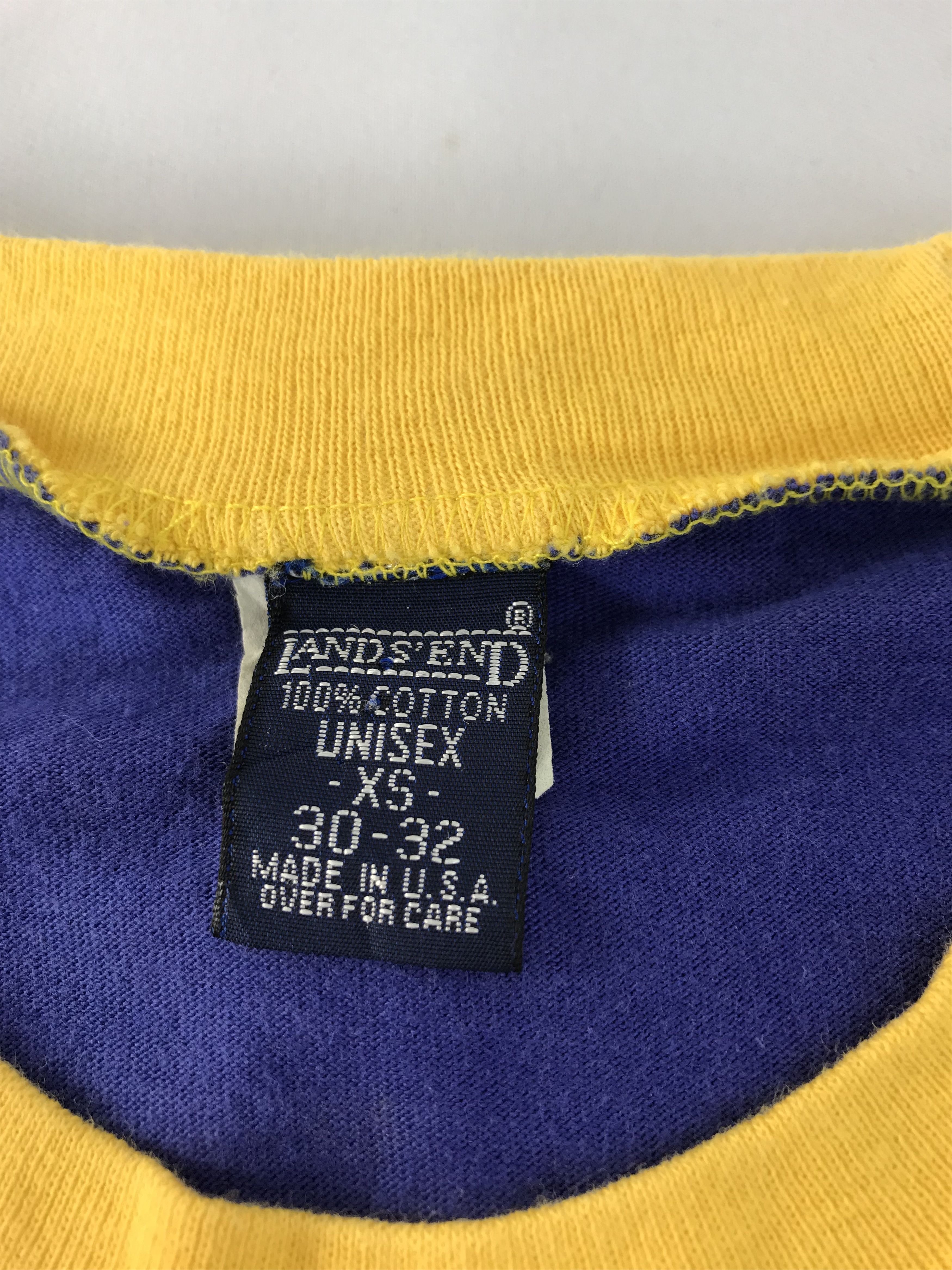 Lands' End 80s 90s Lands ‘ End Raglan 3/4 Longsleeve Plain Tee Size US S / EU 44-46 / 1 - 4 Thumbnail