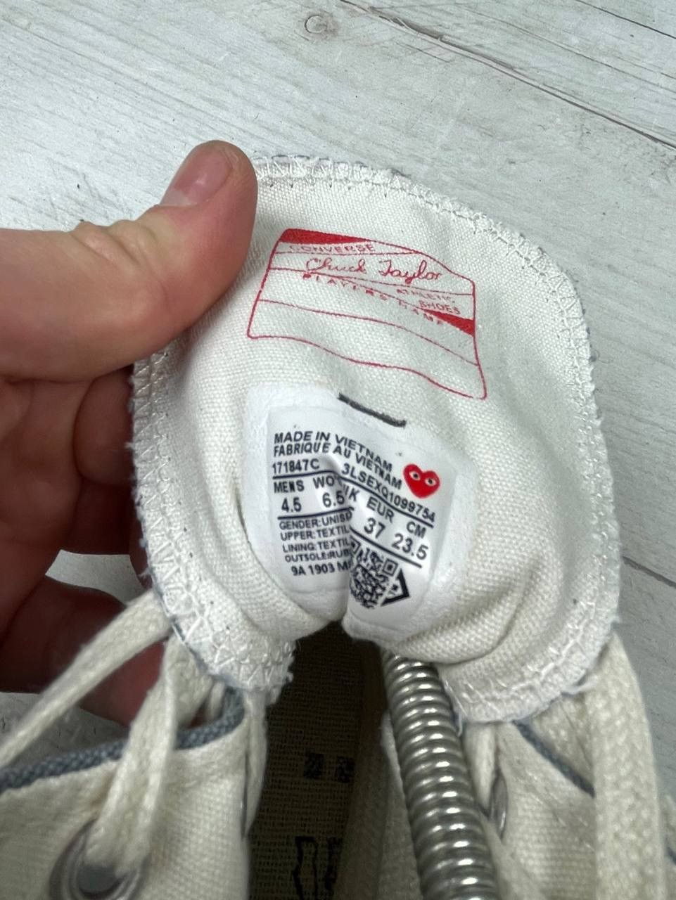 Comme des Garcons PLAY × Converse Comme des Garçons x Converse High Top CDG Sneakers Size US 6.5 / IT 36.5 - 7 Thumbnail