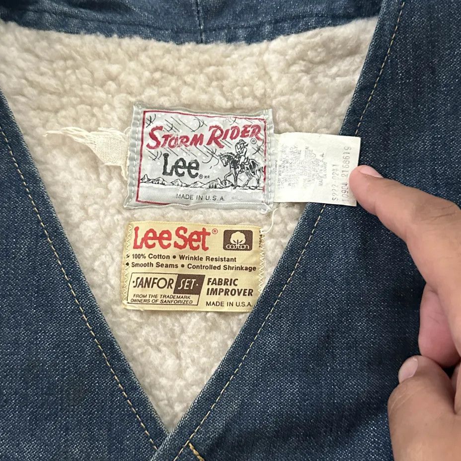 Lee Vintage 70s Lee Storm Rider Sherpa Denim Vest Size US XL / EU 56 / 4 - 4 Thumbnail