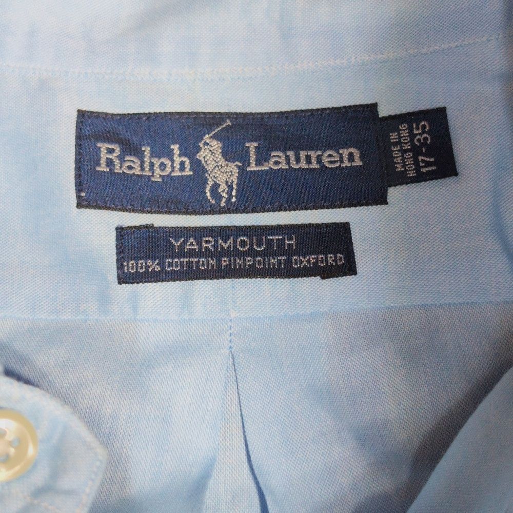 Polo Ralph Lauren Polo by Ralph Lauren Sz 17-35 Men's Yarmouth Blue Cotton Sh Size US XL / EU 56 / 4 - 4 Thumbnail