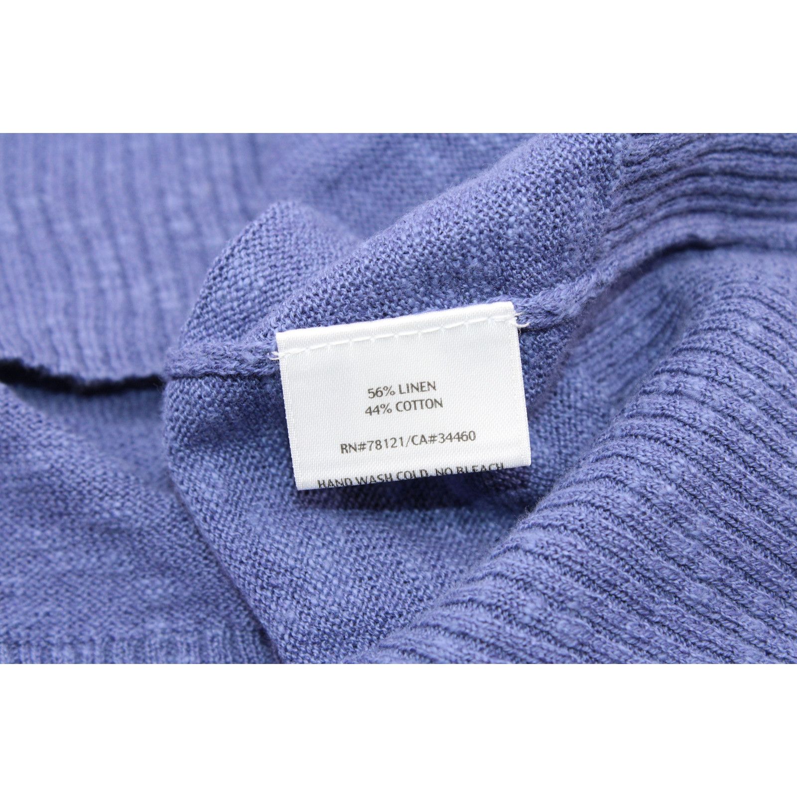 Eileen Fisher NEW EILEEN FISHER Navy Linen Cotton Scoop Neck Top L $148 Size L / US 10 / IT 46 - 5 Thumbnail