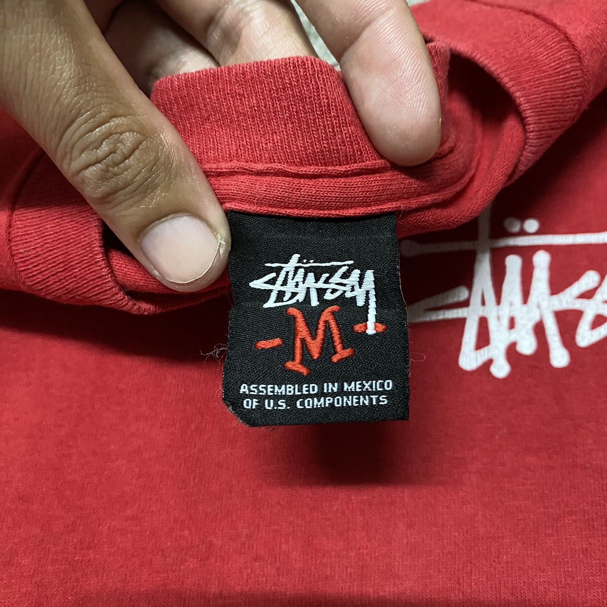 Stussy × Vintage Vintage Stussy Sign Spellout T Shirt y2k Size US M / EU 48-50 / 2 - 4 Thumbnail