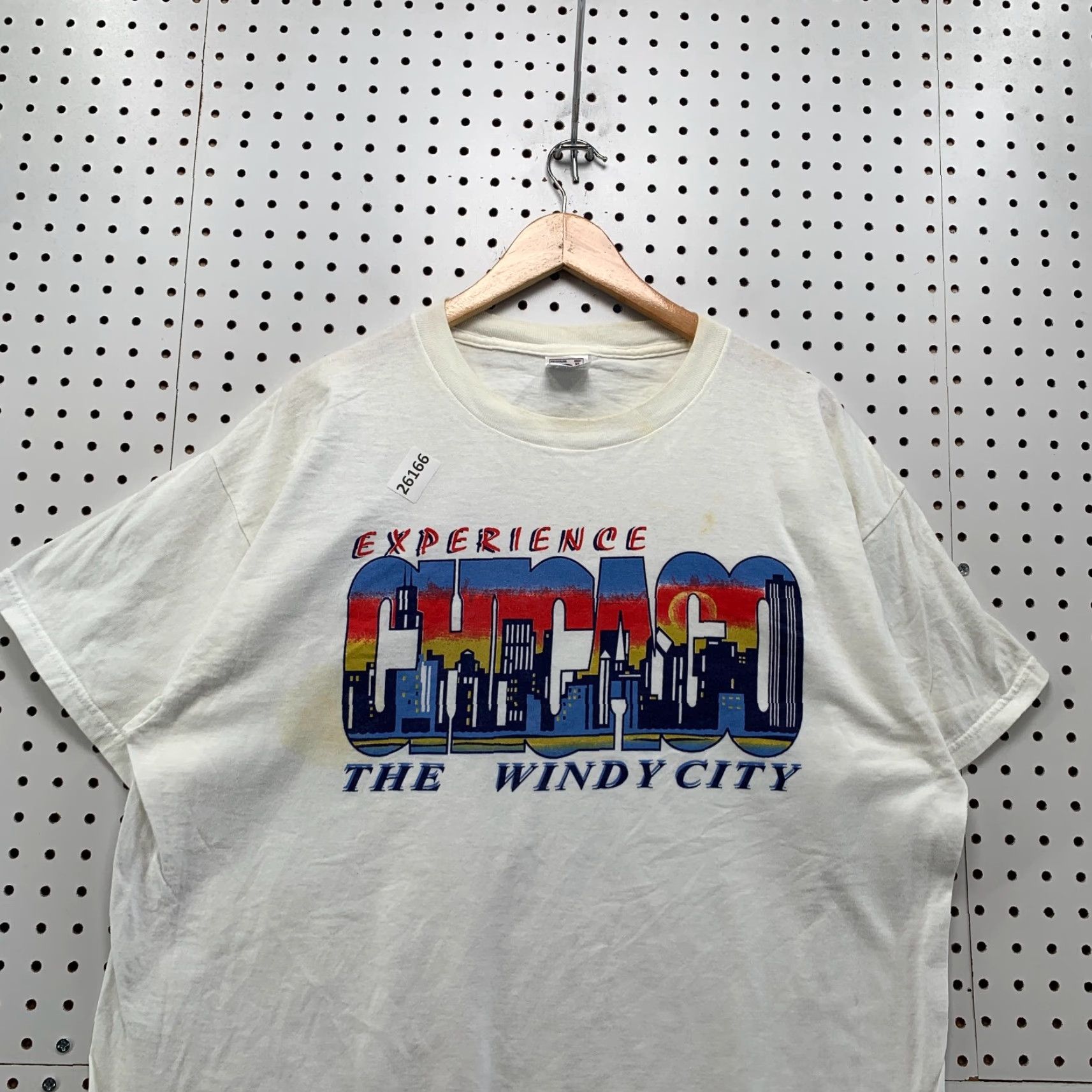 Delta VINTAGE Delta Pro Weight Chicago Shirt White Adult XL Short Sleeve 24.5x31 Mens Size US XL / EU 56 / 4 - 5 Thumbnail
