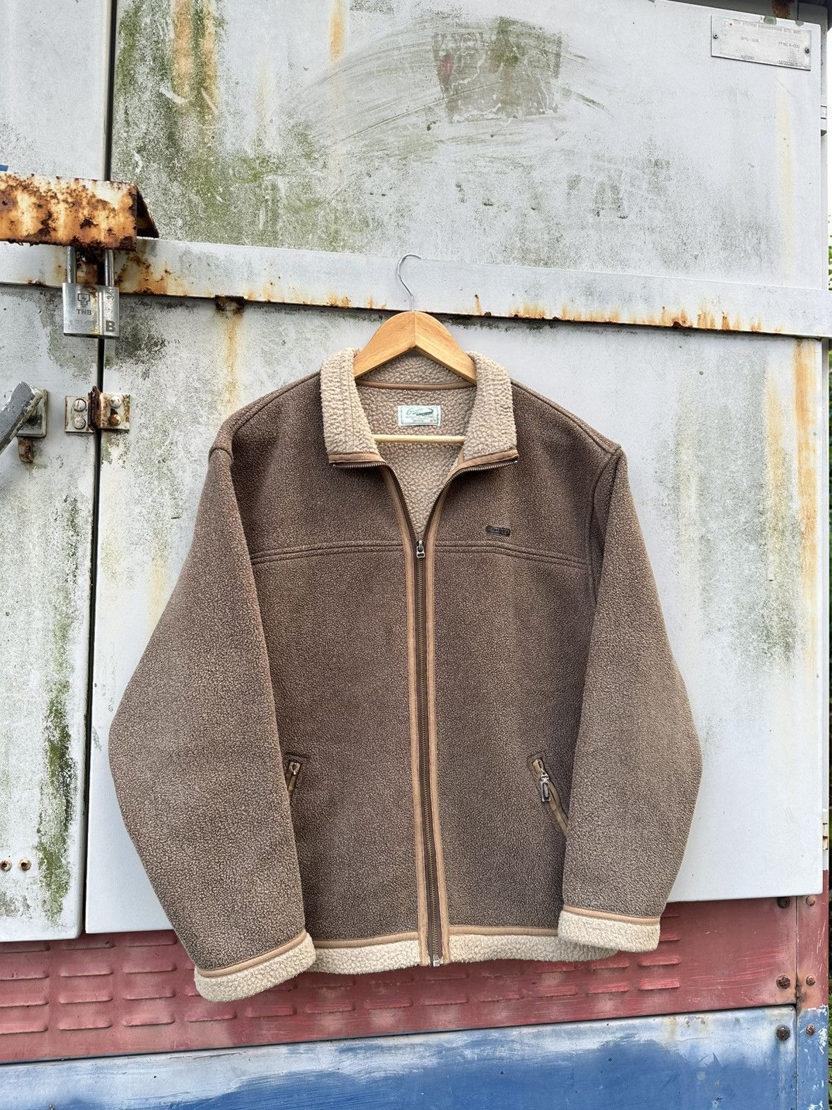 Vintage 👹Vintage Crocodile Classic Brown Fleece Lined Jacket Size US M / EU 48-50 / 2 - 4 Thumbnail