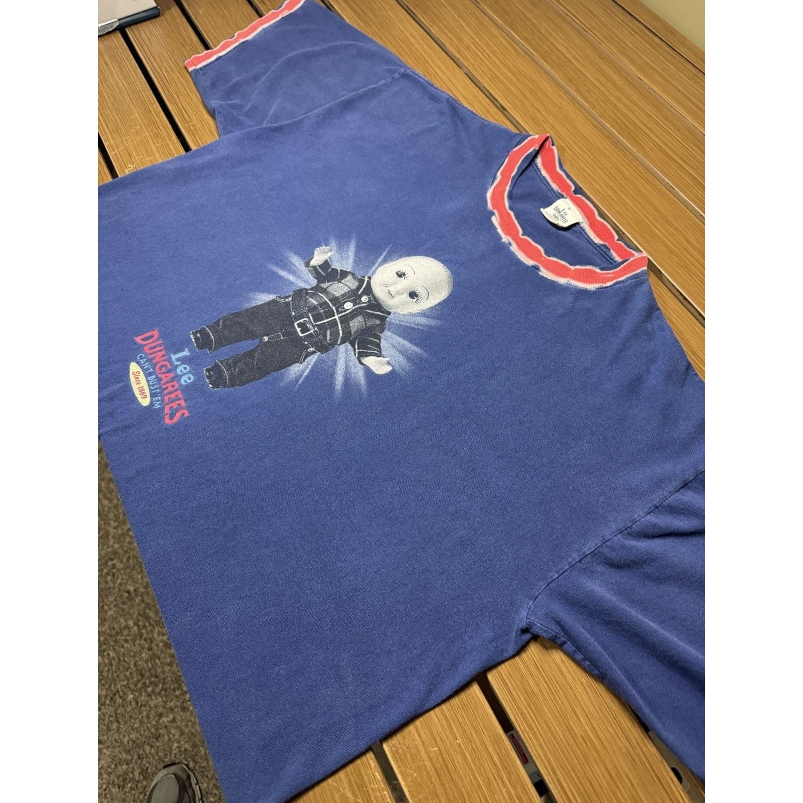 Lee Vintage 90s Lee Dungarees Shirt Men XL Lee Doll Blue Jeans Size US XL / EU 56 / 4 - 5 Thumbnail