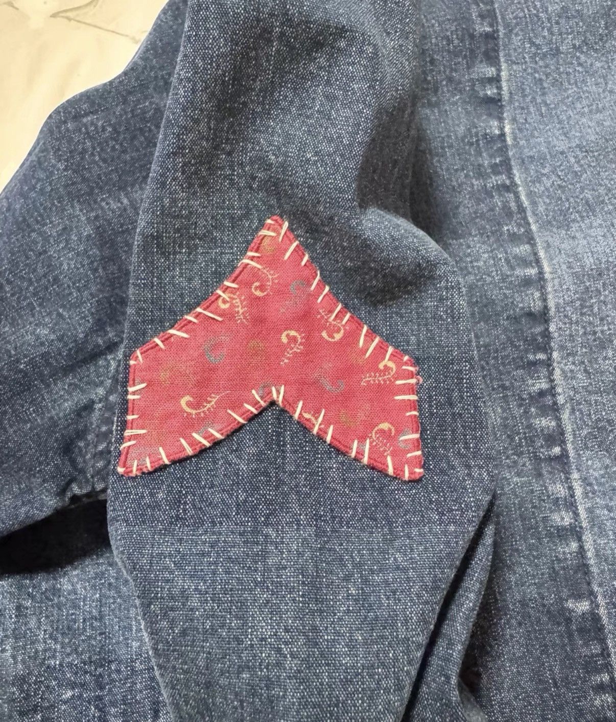 Visvim visvim 15SS Indigo stripe sashiko patch101denim shirt jacket Size US M / EU 48-50 / 2 - 6 Thumbnail