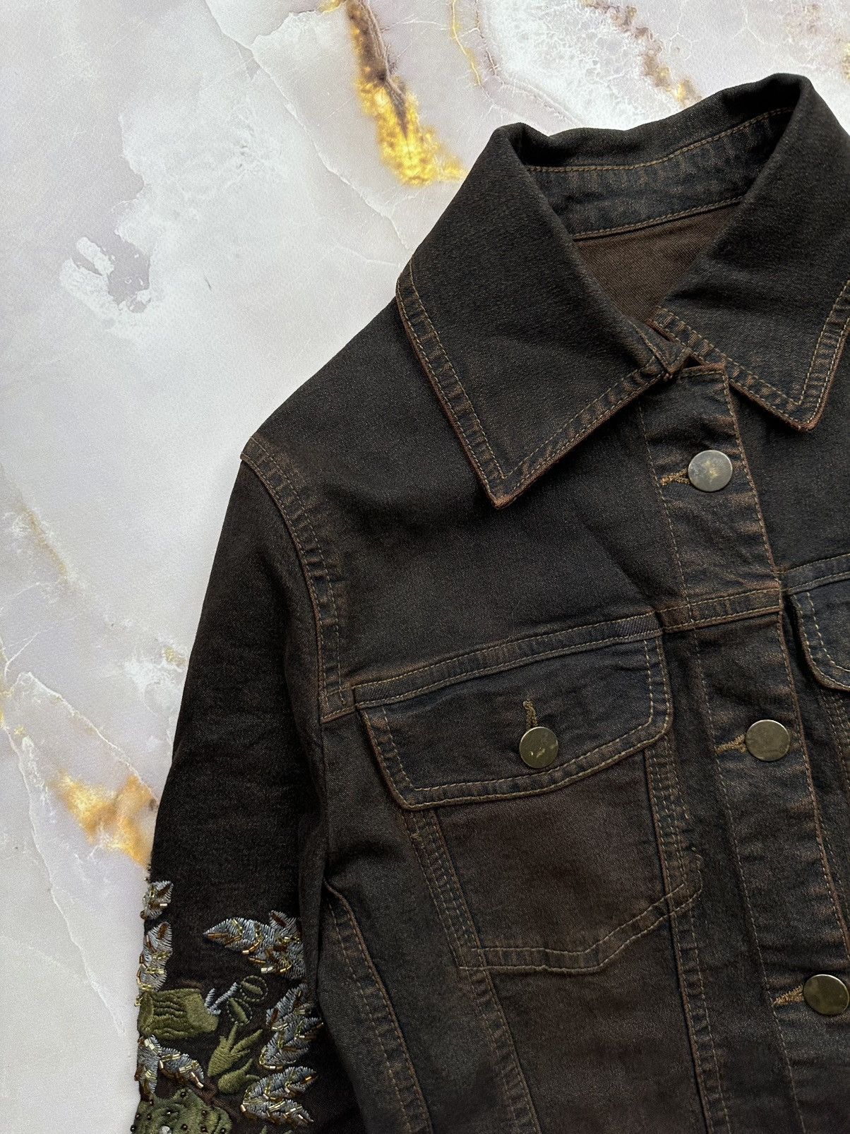 Japanese Brand Vintage Denim Jacket Size S / US 4 / IT 40 - 2 Thumbnail