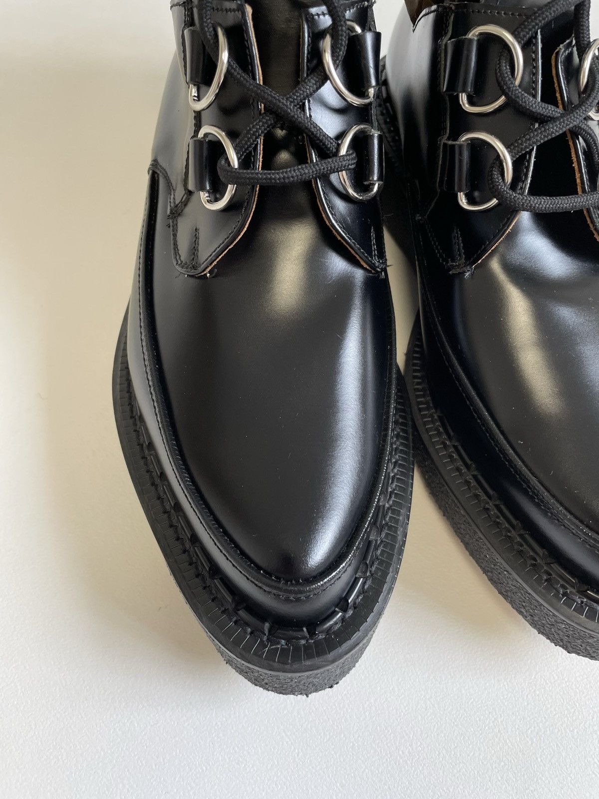 Comme des Garcons Black Leather Combat Boot Creepers Size US 9 / IT 39 - 9 Thumbnail