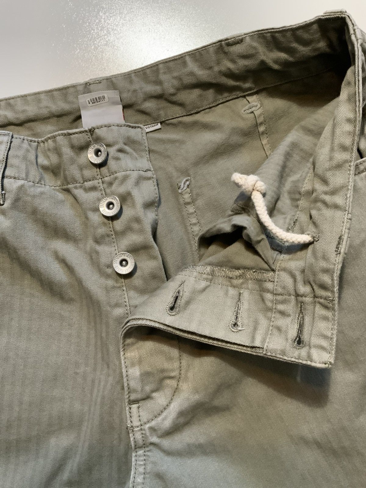 Other Birdwell Beach Britches HBT Herringbone Button Fly Pants Size US 31 - 16 Thumbnail