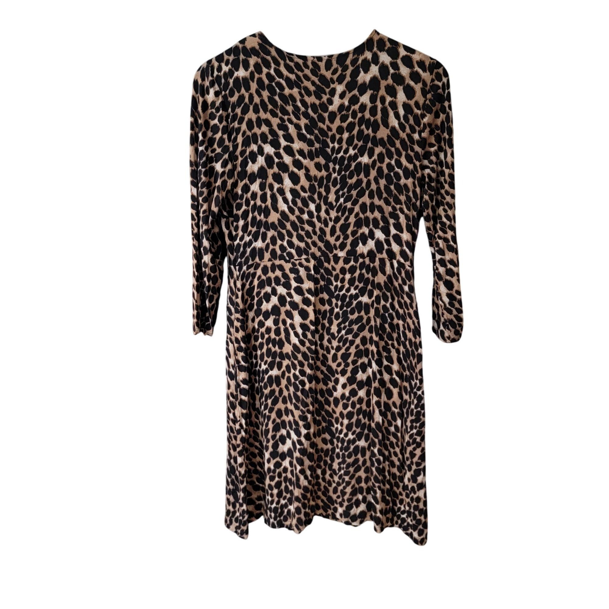 Other INC Animal Print Dress M Rayon & Spandex Womens Knee-Length Size M / US 6-8 / IT 42-44 - 2 Thumbnail