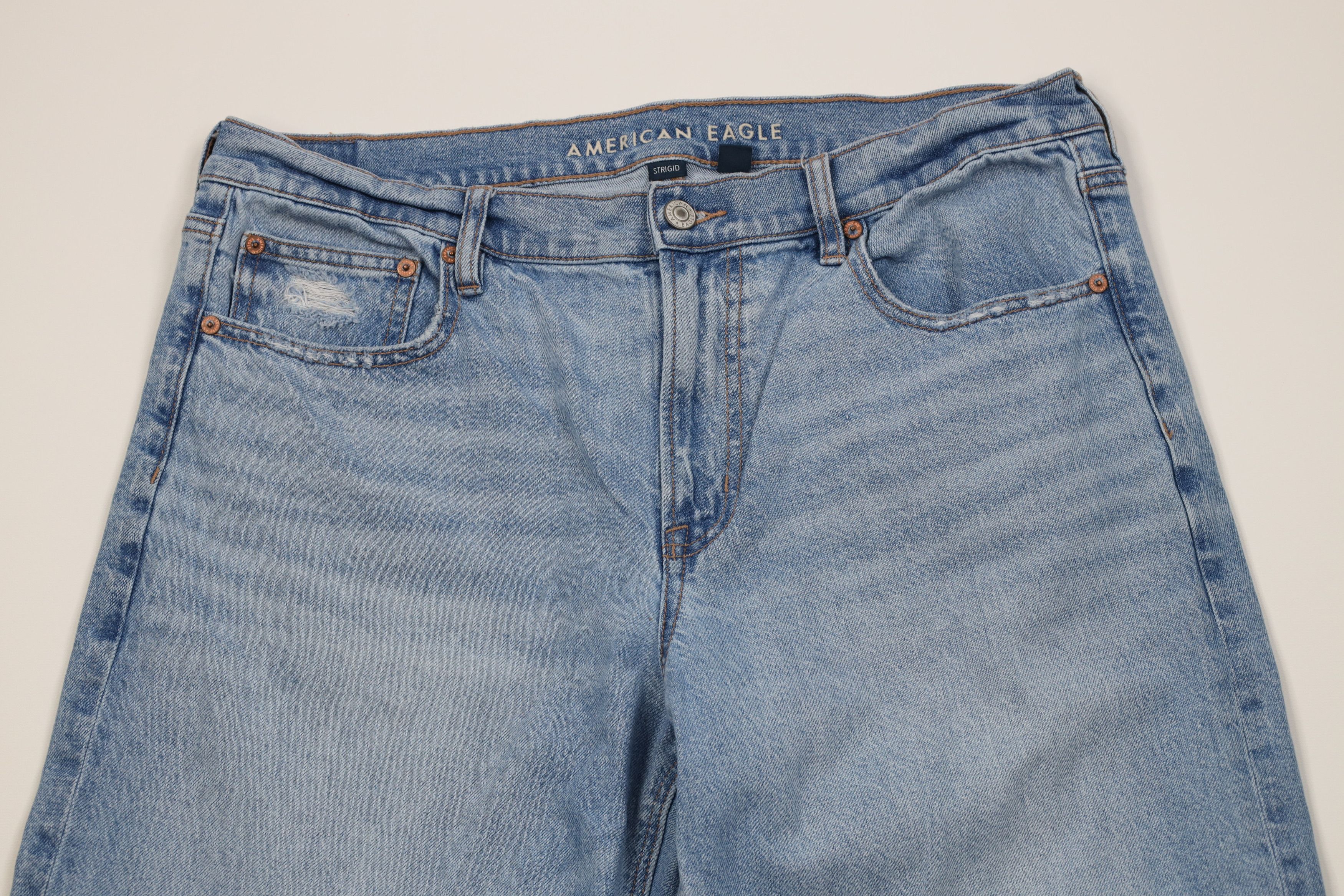 American Eagle Outfitters Vintage Y2K American Eagle Stovepipe Wide Leg Denim Jeans Size 34" / US 12 / IT 48 - 2 Thumbnail
