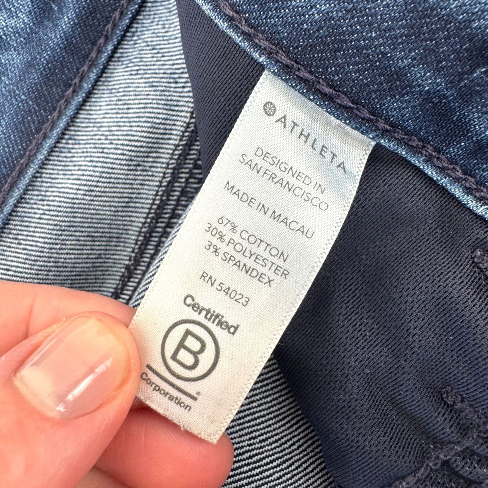 Athleta Athleta Sculpttek Ultra Skinny Ankle Jeans True Blue Size 12 RN 54023 Size 34" / US 12 / IT 48 - 4 Thumbnail