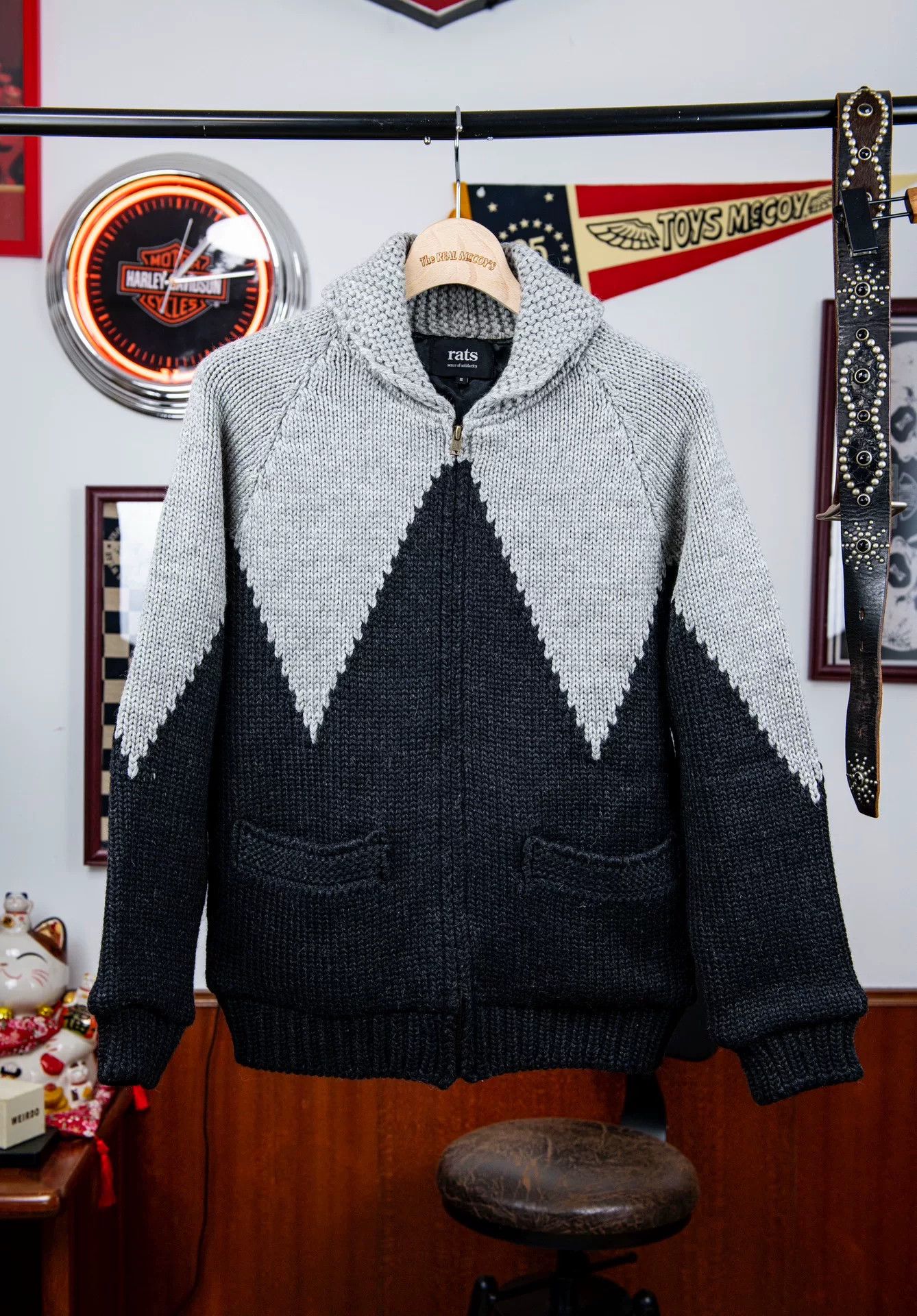 Other Heavyweight British Wool Sweater Coat Size US S / EU 44-46 / 1 - 1 Thumbnail