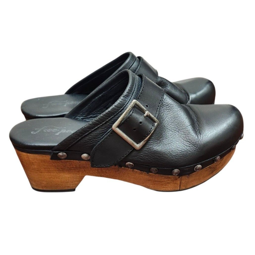 Free People Free People Culver City Clog Black Leather Studs EU 40 US 10 Size US 10 / IT 40 - 3 Thumbnail