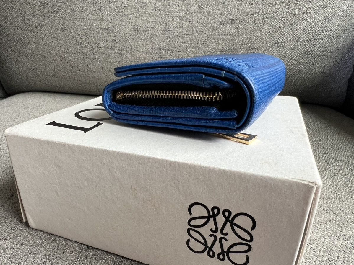 Loewe Textured Calfskin Small Vertical Zip Wallet