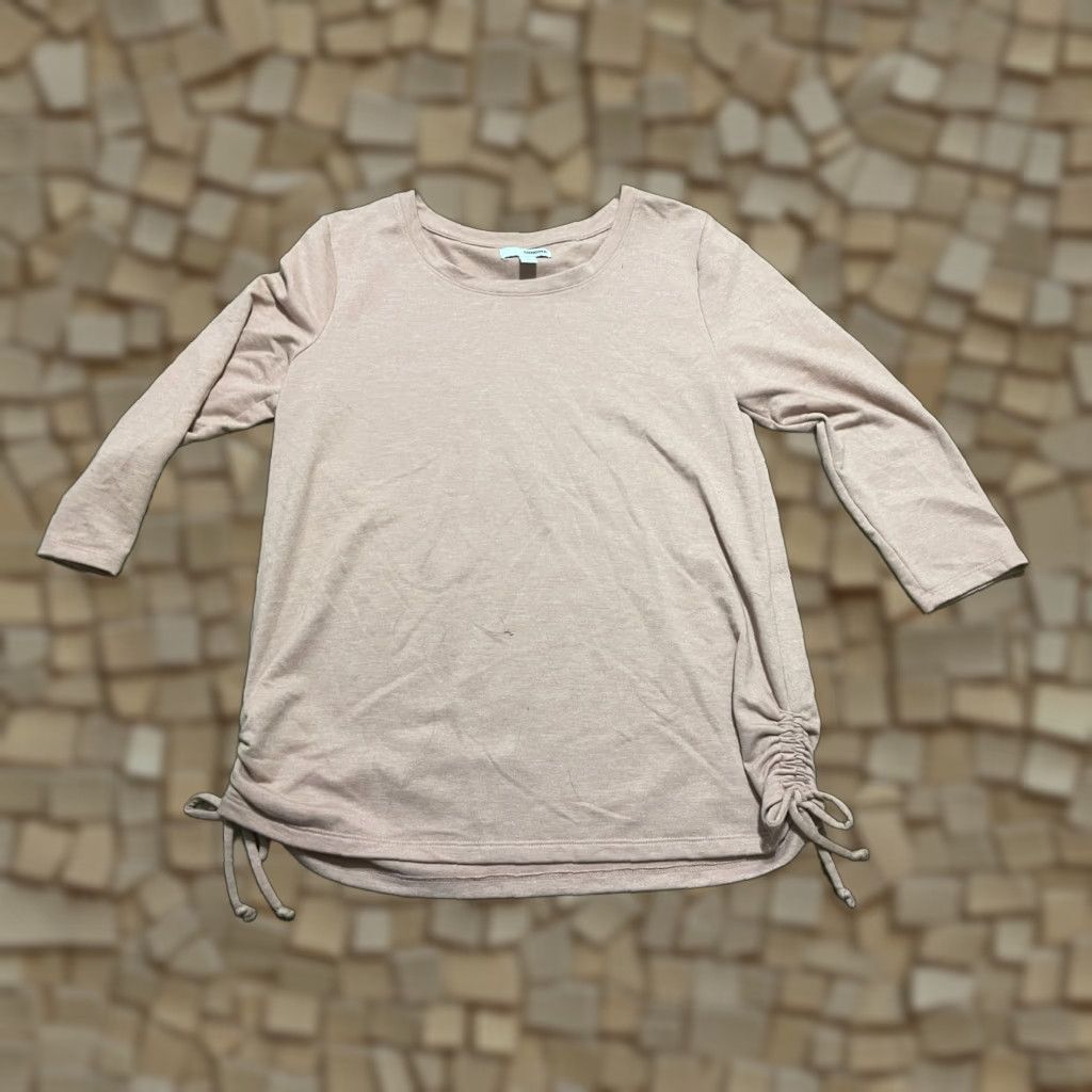 Vintage Sonoma Shirt Women's Size Small Pink Lace Up Adjustable Side T-Shirt Short Sleeve Round Neck Casual Regular Size S / US 4 / IT 40 - 1 Thumbnail