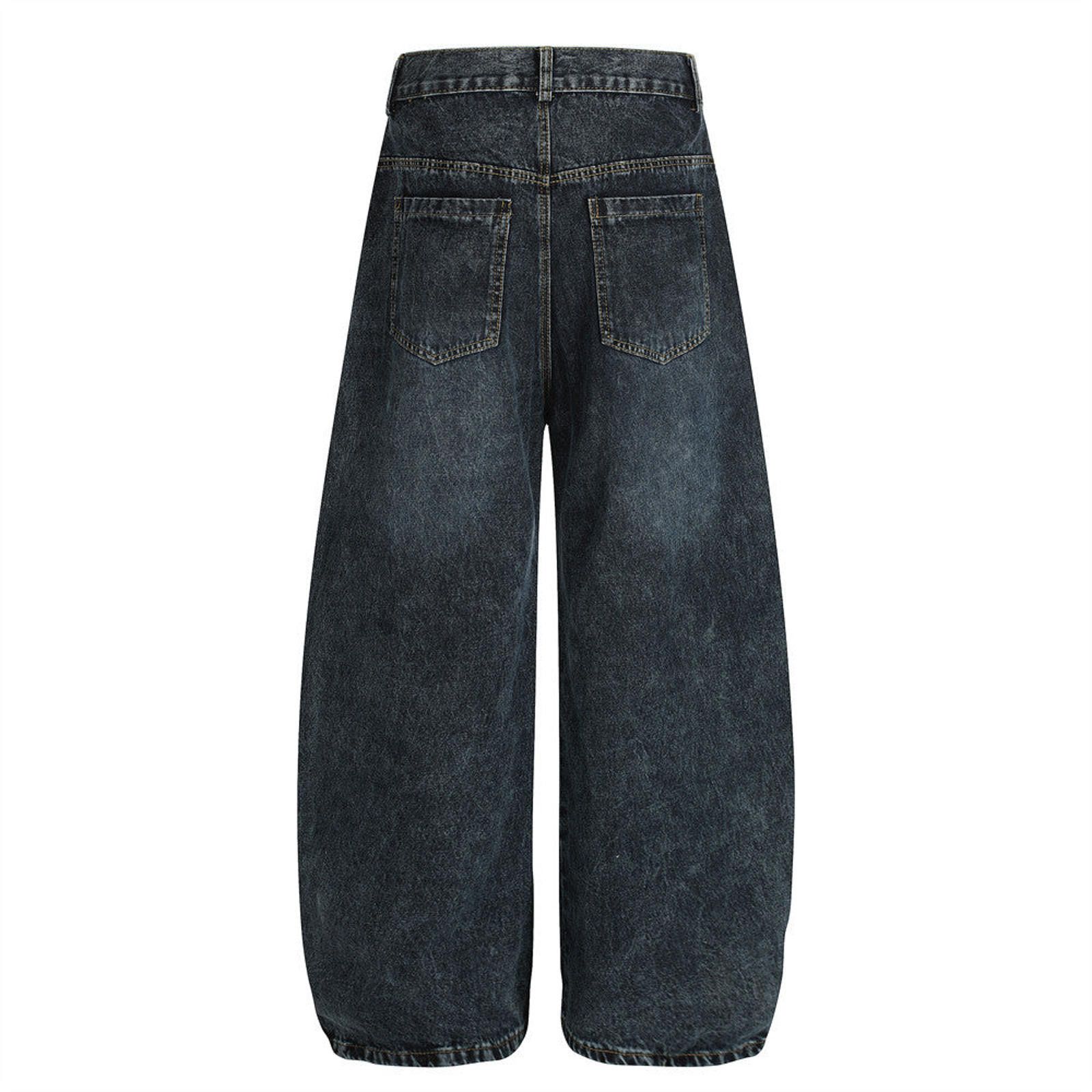 Other Black Star Patch Wide Leg Denim Jeans Size US 32 / EU 48 - 2 Thumbnail