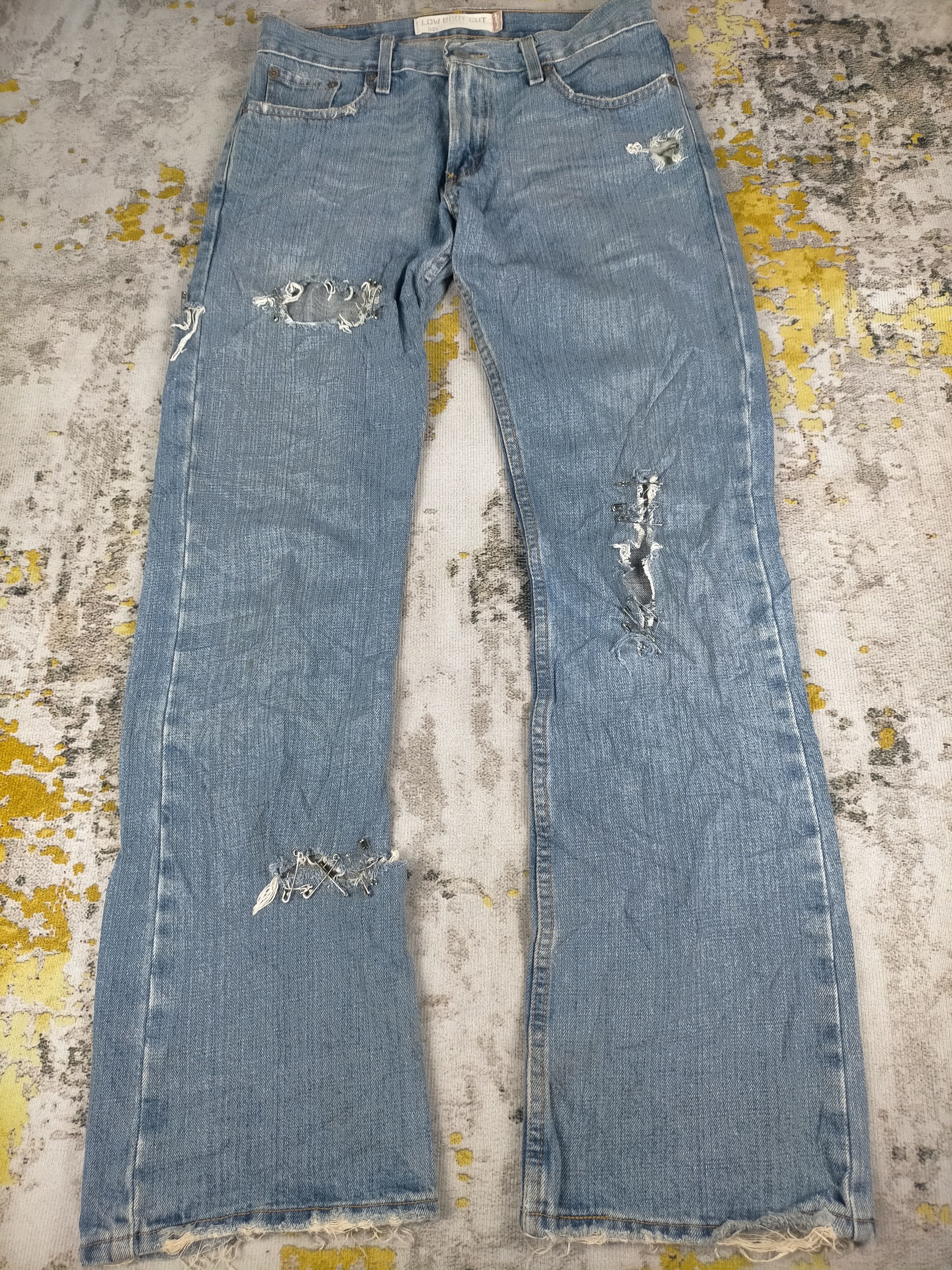 Levi's 🔥 Flared Rare Levis 527 Custom Distressed Trashed Jeans Size US 30 / EU 46 - 1 Thumbnail