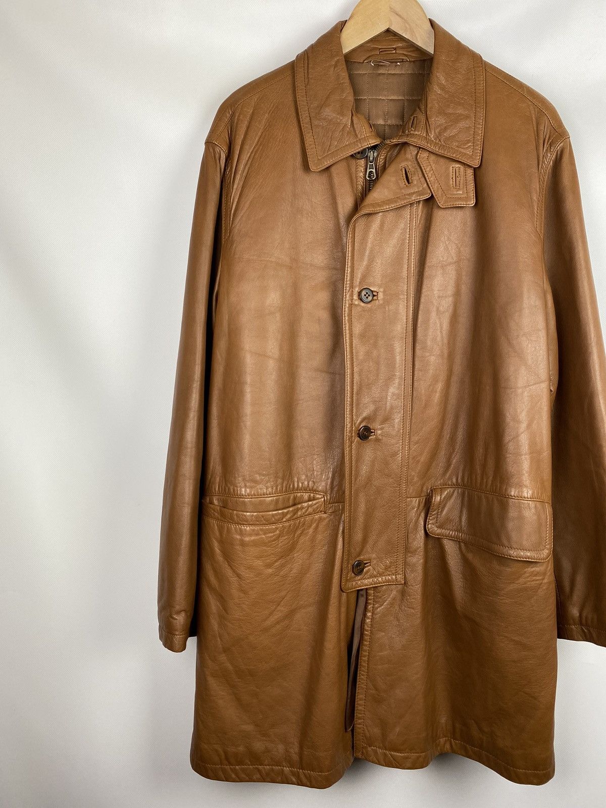 Mandelli Enrico Mandelli vintage real leather men’s coat jacket Size US L / EU 52-54 / 3 - 2 Thumbnail