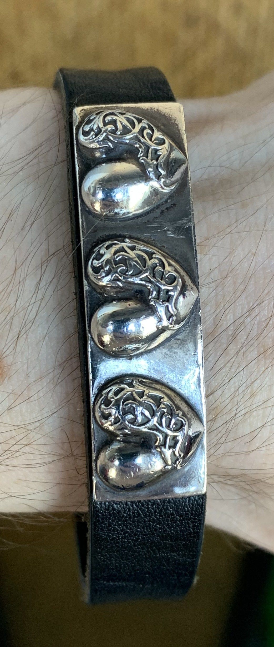 Chrome Hearts Chrome Hearts Adjustable Leather Silver Snap Bracelet Size ONE SIZE - 13 Thumbnail