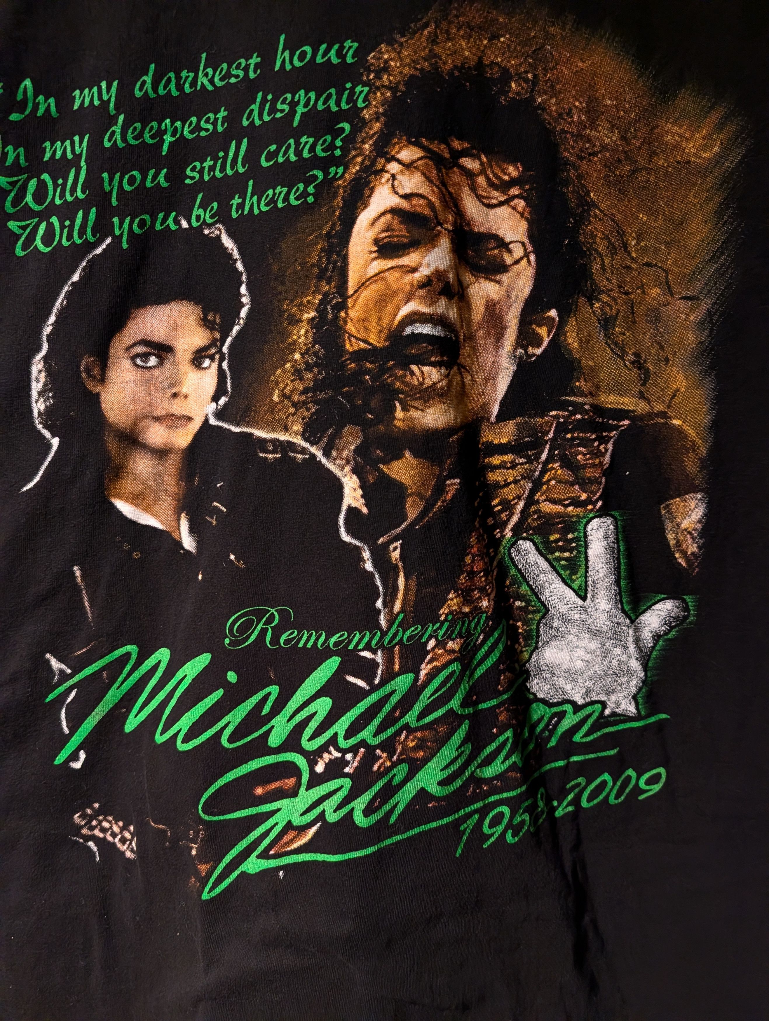 Michael Jackson Vintage Michael Jackson Memorial 1958-2009 Knight T-Shirt Size US XL / EU 56 / 4 - 2 Thumbnail