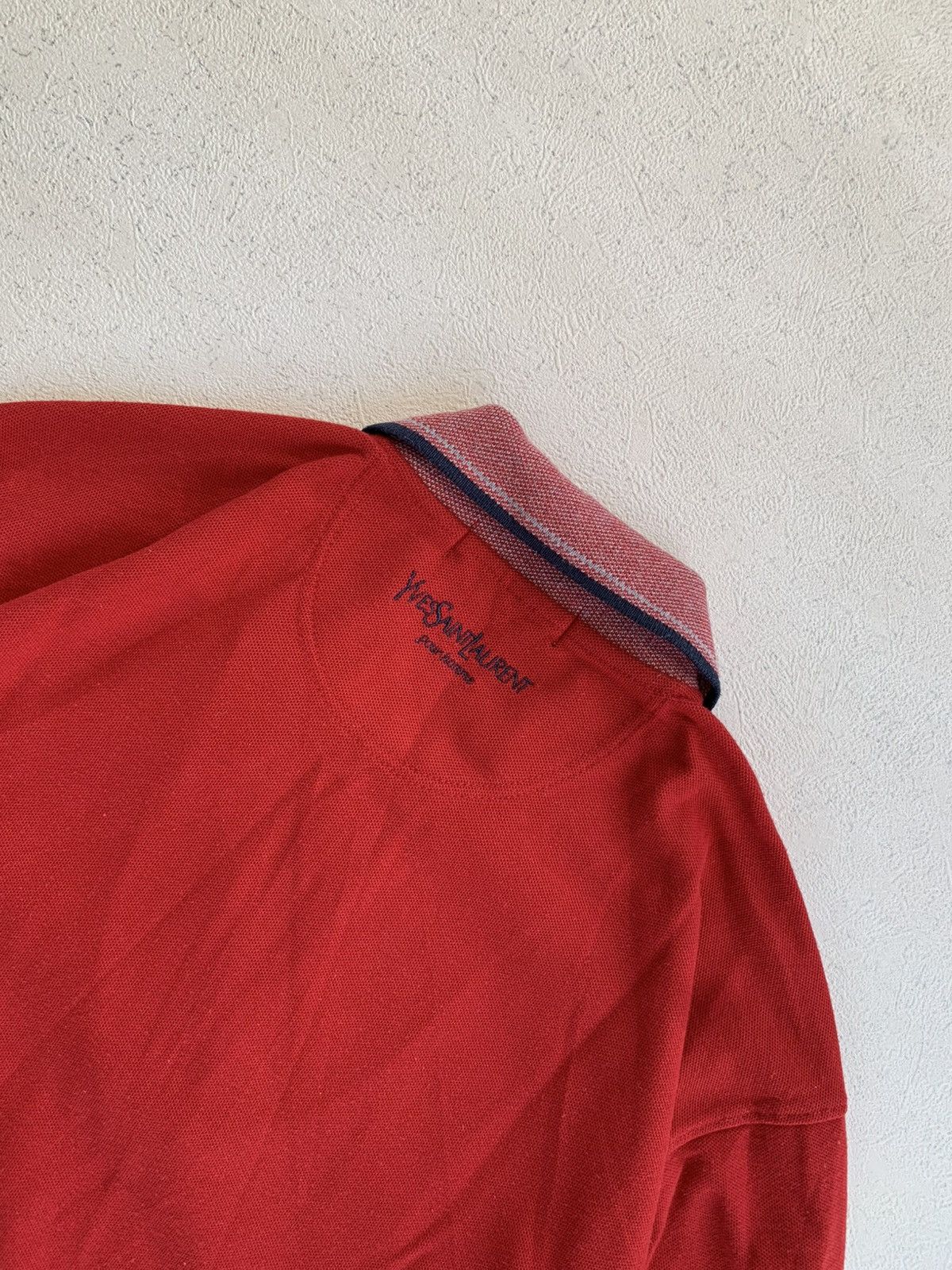 Yves Saint Laurent Yves Saint Lauren Pour Homme Red Longsleeve Shirt Size US L / EU 52-54 / 3 - 15 Thumbnail