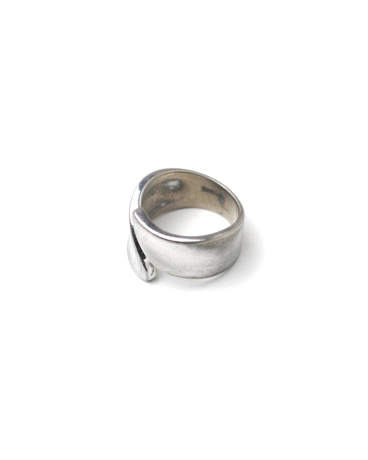Vintage 2000S JAPANESE MADE TWISTED SILVER BAND RING Size ONE SIZE - 3 Thumbnail