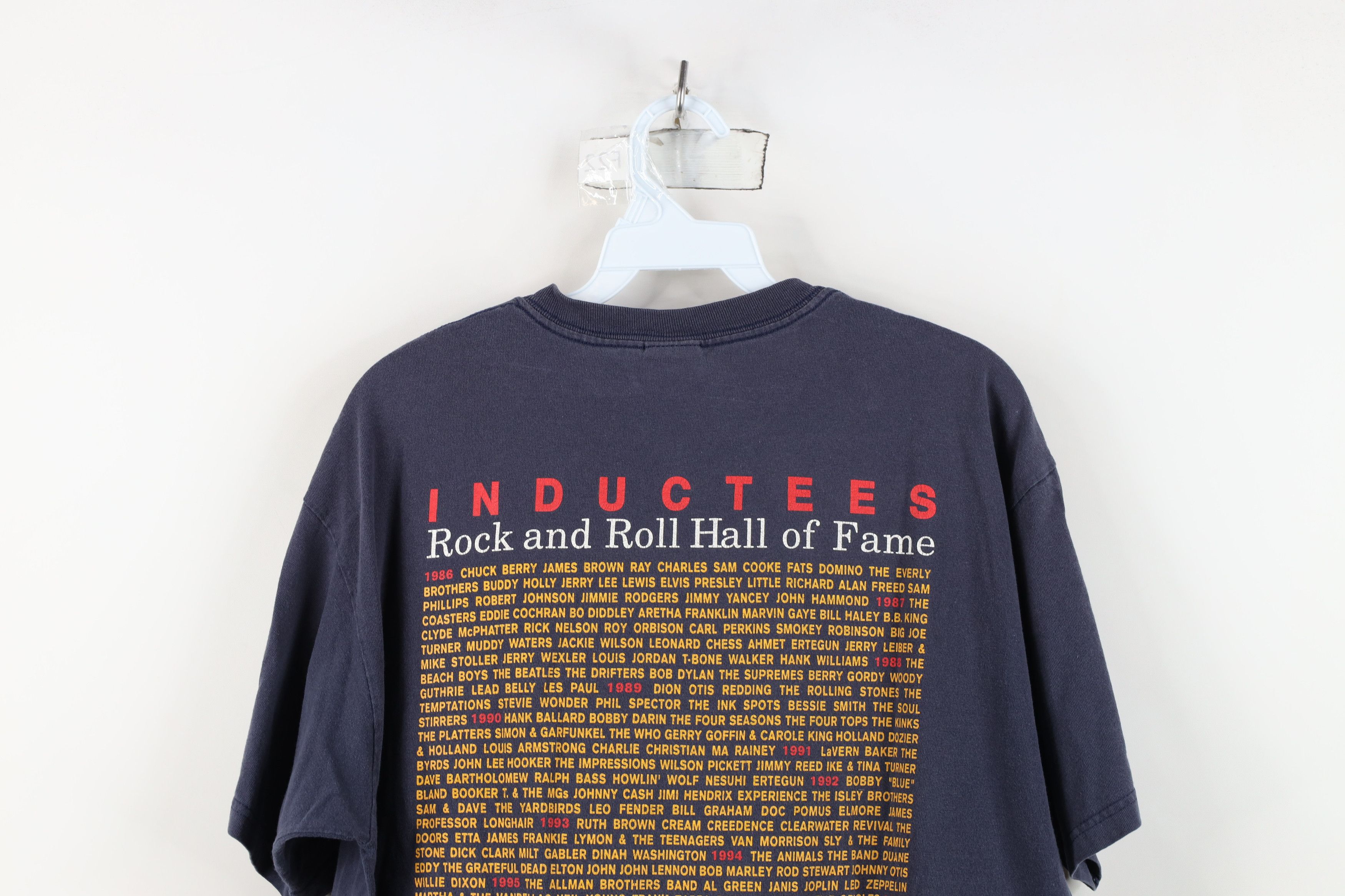 Vintage Vintage Y2K 2002 Roll Hall of Fame T-Shirt Blue Cotton Size US L / EU 52-54 / 3 - 15 Thumbnail