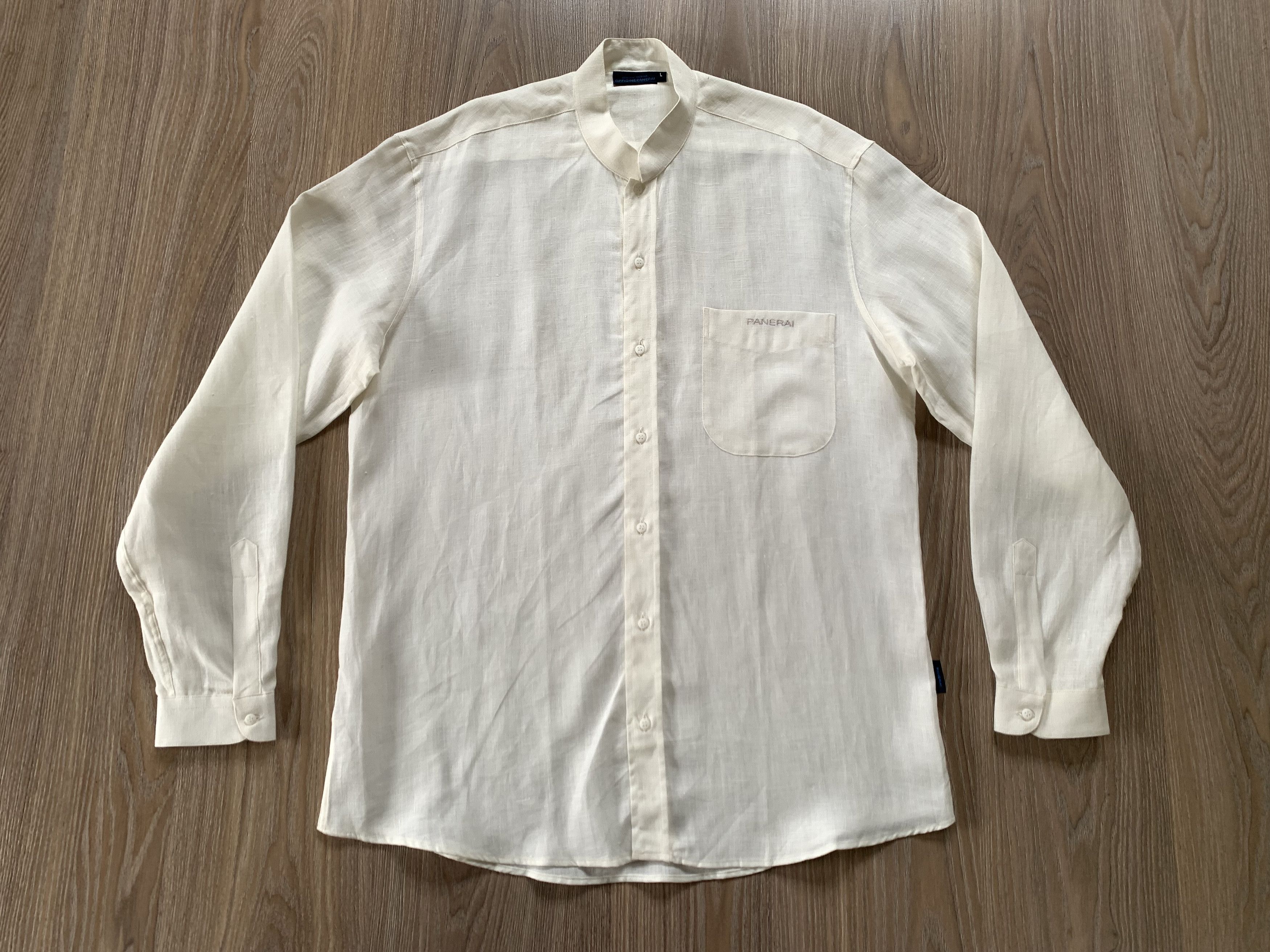Other Officine Panerai Italy Long Sleeve Linen Shirt Size US L / EU 52-54 / 3 - 2 Thumbnail