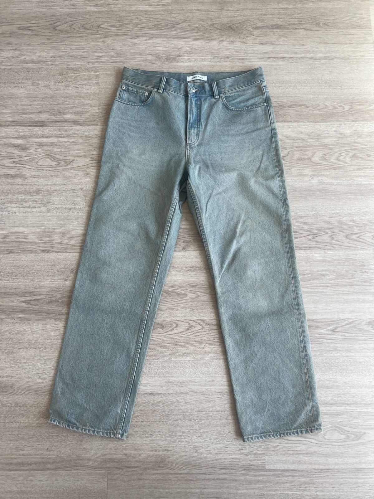 Wood Wood Wood Wood Al Rigid Denim Straight Fit Vintage Beige Size US 31 - 1 Thumbnail