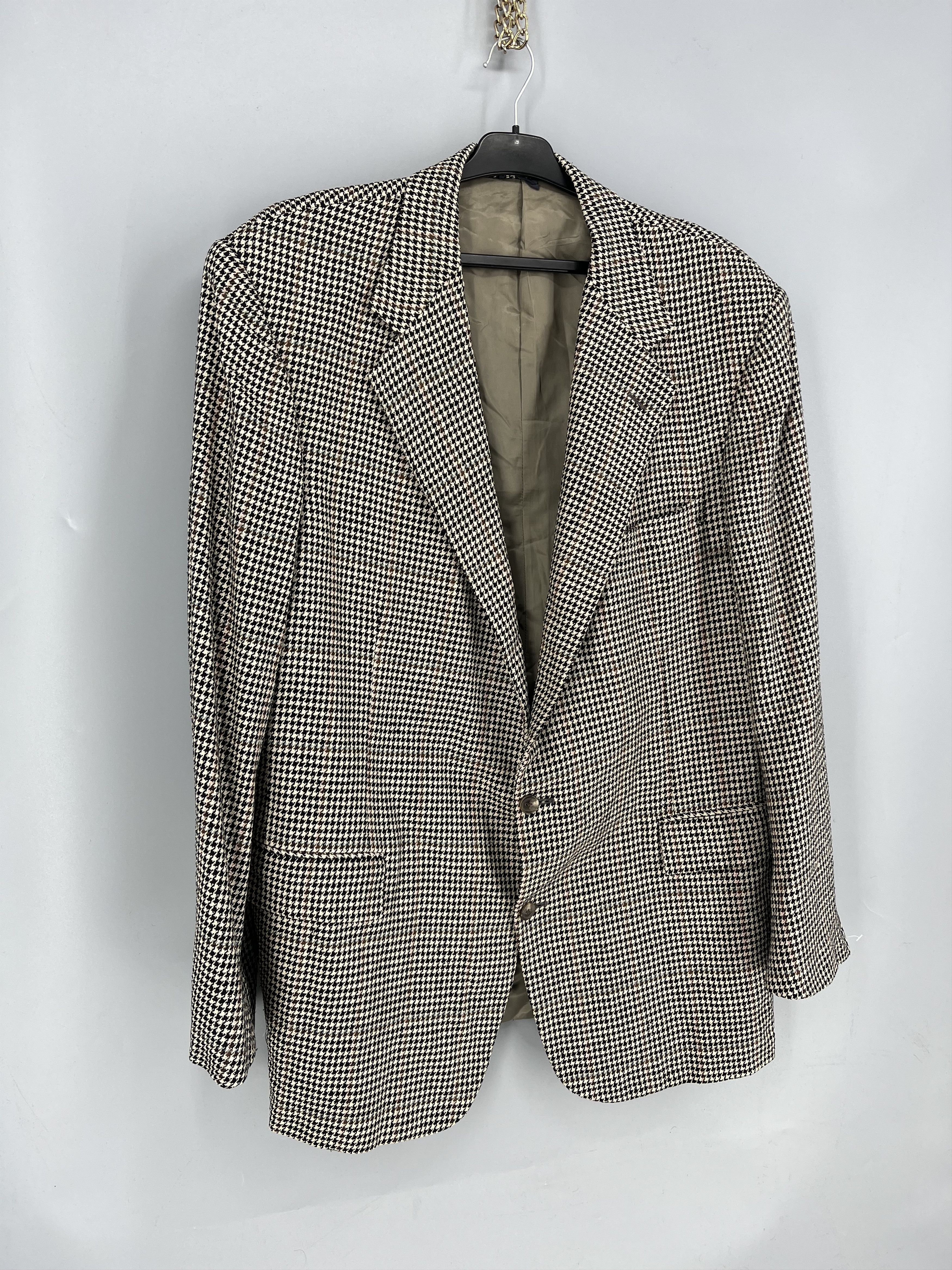 Polo Ralph Lauren Vintage Polo Ralph Lauren Houndstooth Silk Cotton Mens Size 48R - 2 Thumbnail