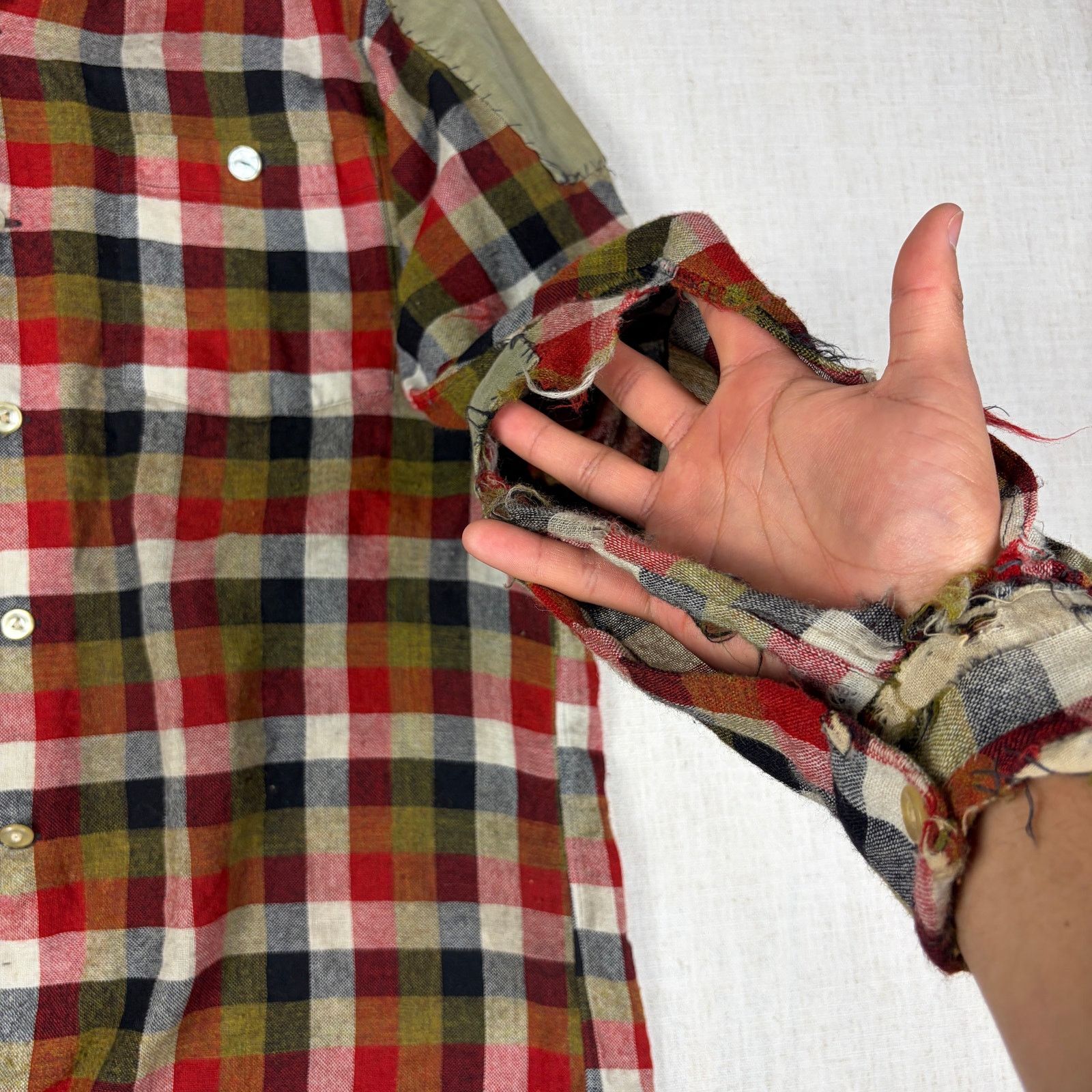 Vintage True Vintage Loop Collar 1930s/ 40s Thrashed Medium Flannel Size US M / EU 48-50 / 2 - 5 Thumbnail