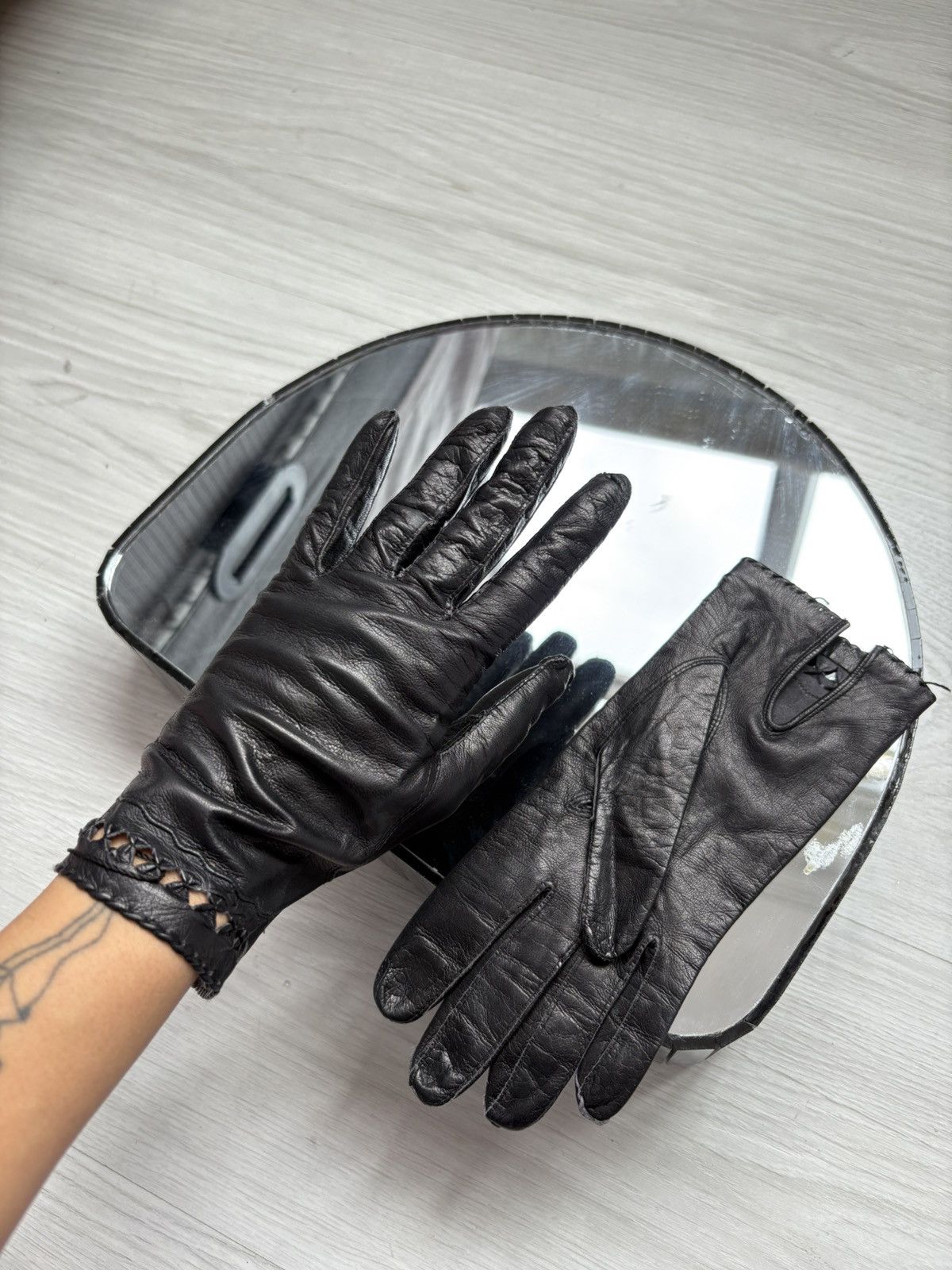 Vintage Vintage leather gloves Size ONE SIZE - 6 Thumbnail