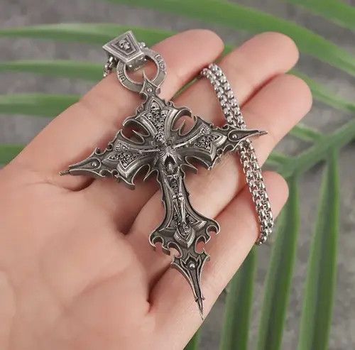 Jewelry Kawamura x Rei Skeleton Cross Skull Necklace Gothic Chain Size ONE SIZE - 1 Thumbnail