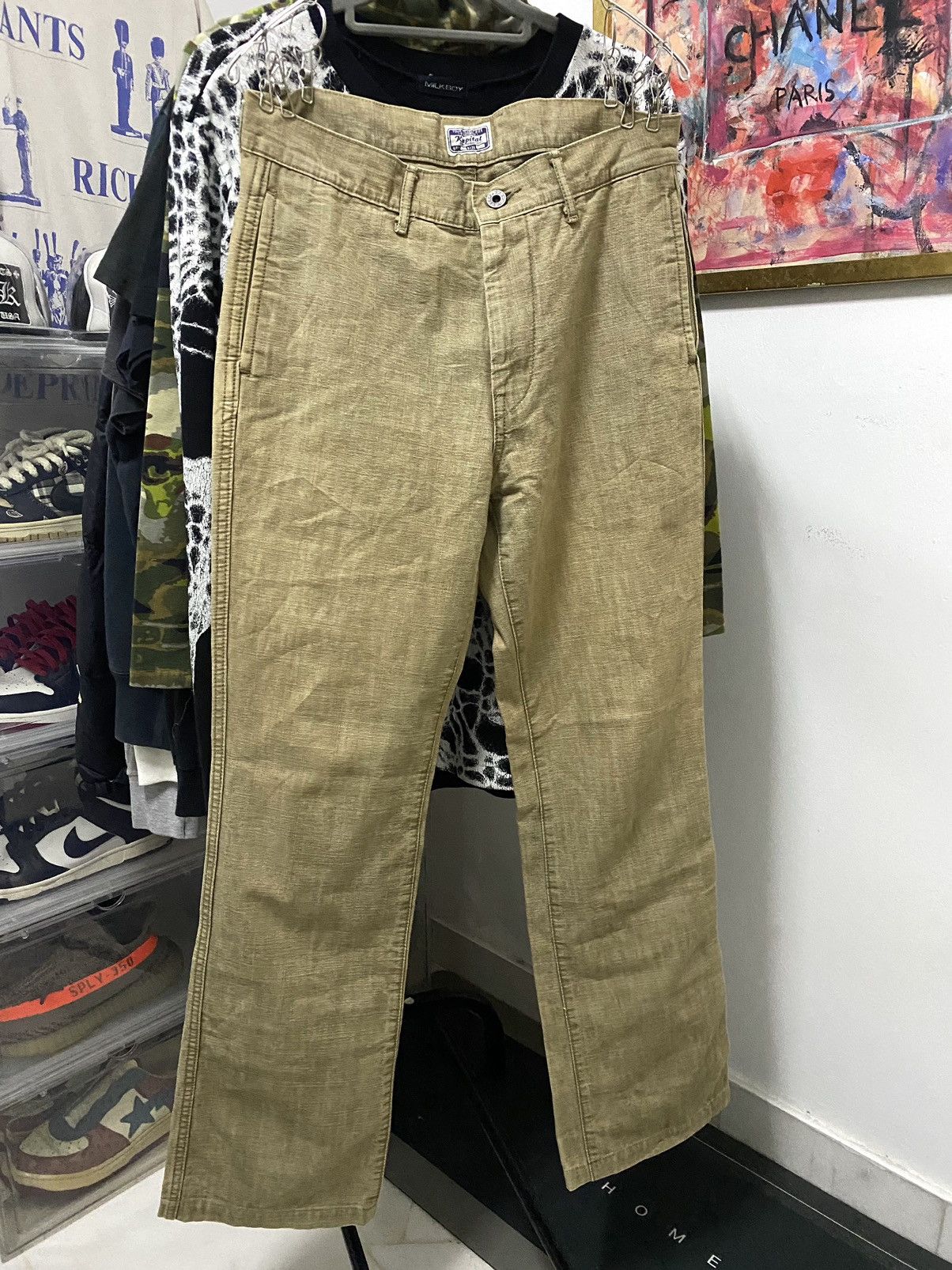 Kapital 🔥OG🔥Rare vintage Kapital Brown Flare Monkey pants Size US 29 - 5 Thumbnail