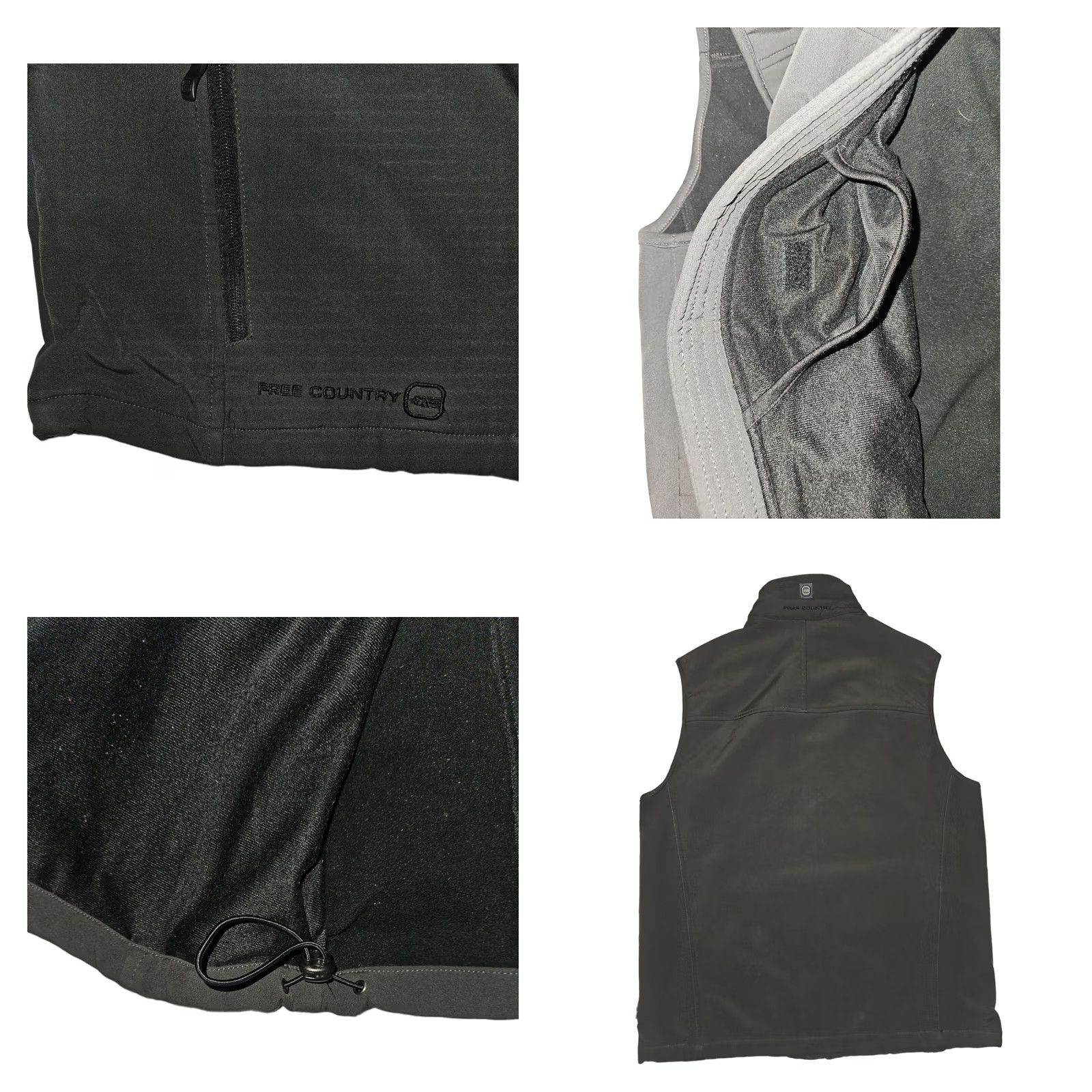 Free Country Free Country Vest Mens M Gray Men Full Zip Mock Neck Pockets Inside Pocket Size US M / EU 48-50 / 2 - 8 Thumbnail