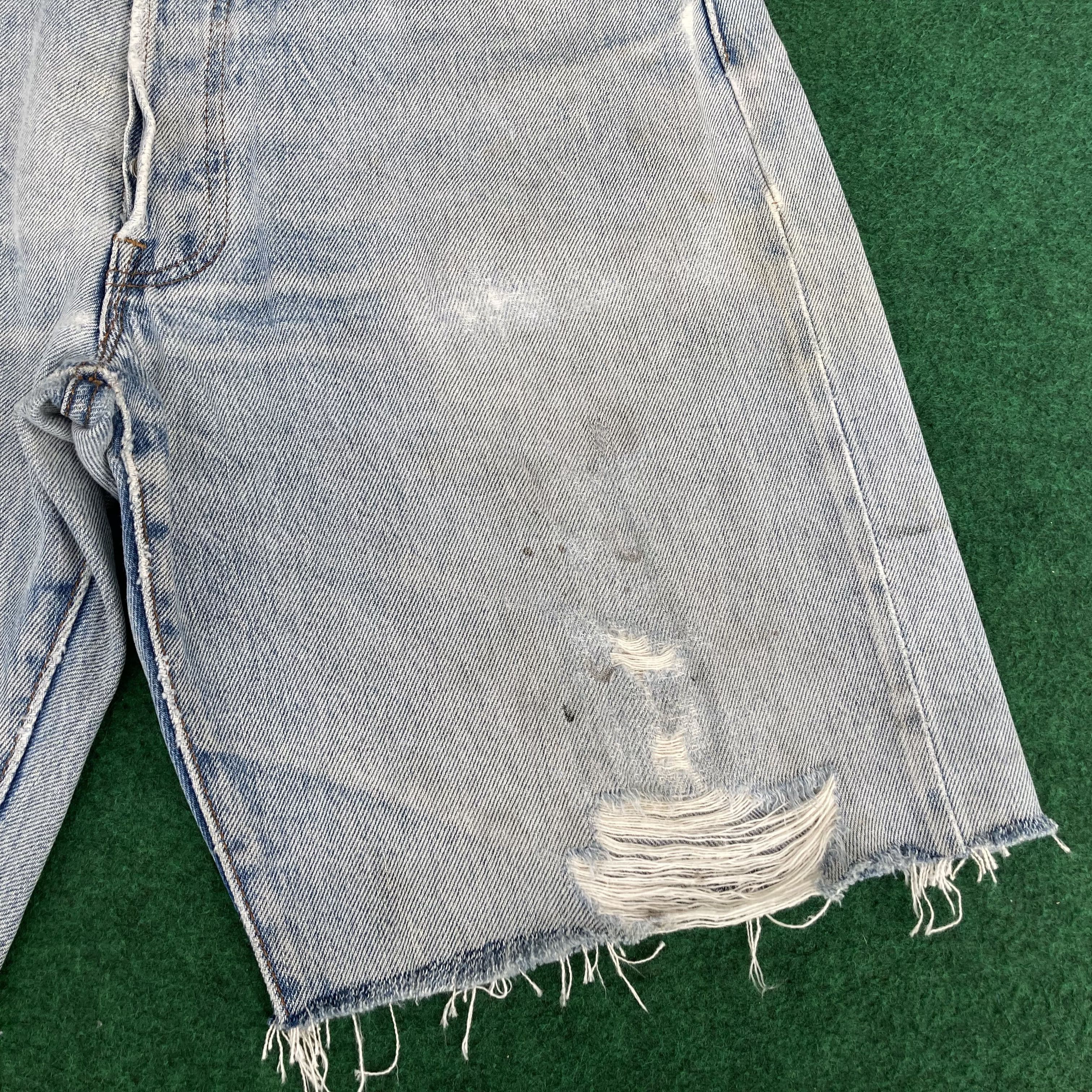 Levi's × Vintage Vtg Levis 501 Button 245 Short Redline Selvedge Jorts Jeans Size US 32 / EU 48 - 7 Thumbnail