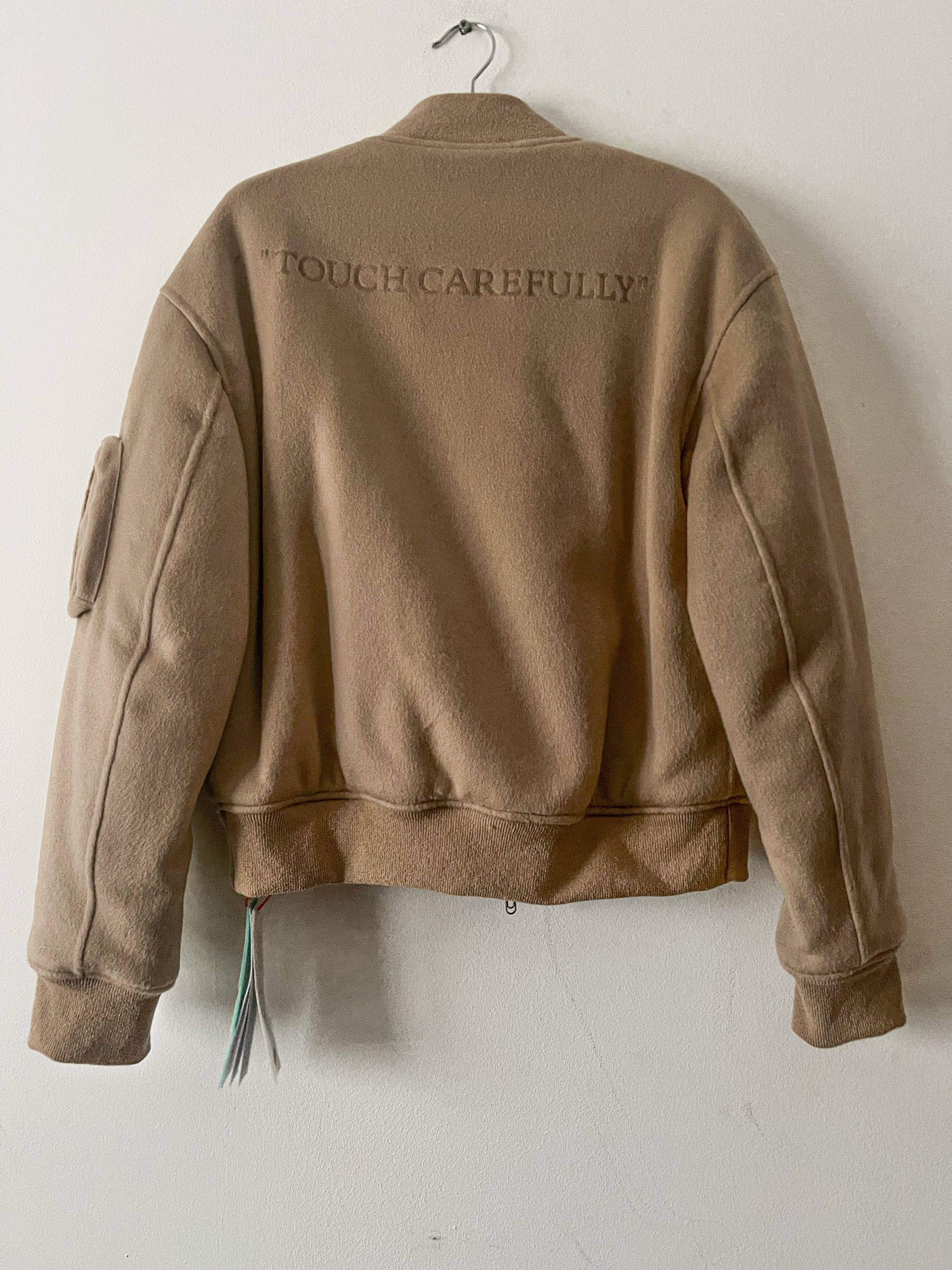 Off-White Retail $4000 Cashmere Bomber Sz. 50 EU. Camel Size US M / EU 48-50 / 2 - 4 Thumbnail