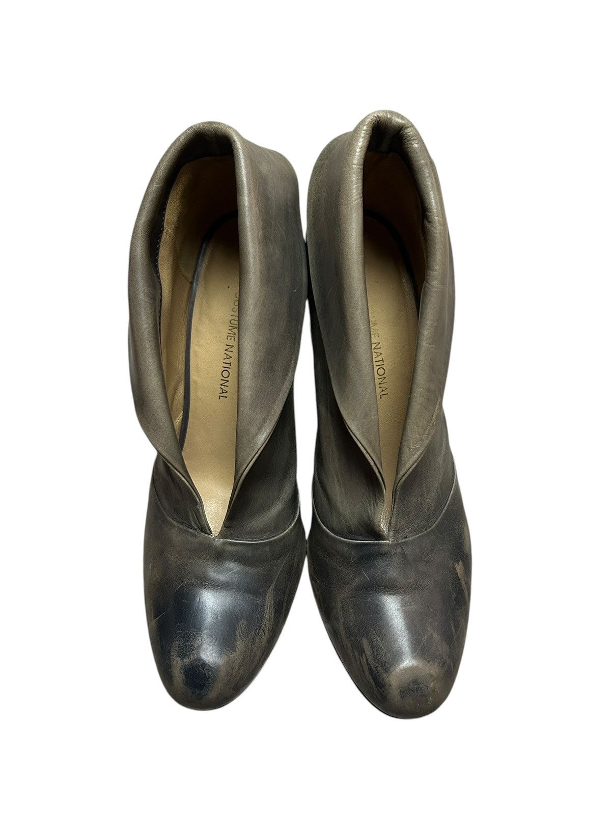 Costume National Aged Leather Heels Size US 6.5 / IT 36.5 - 3 Thumbnail