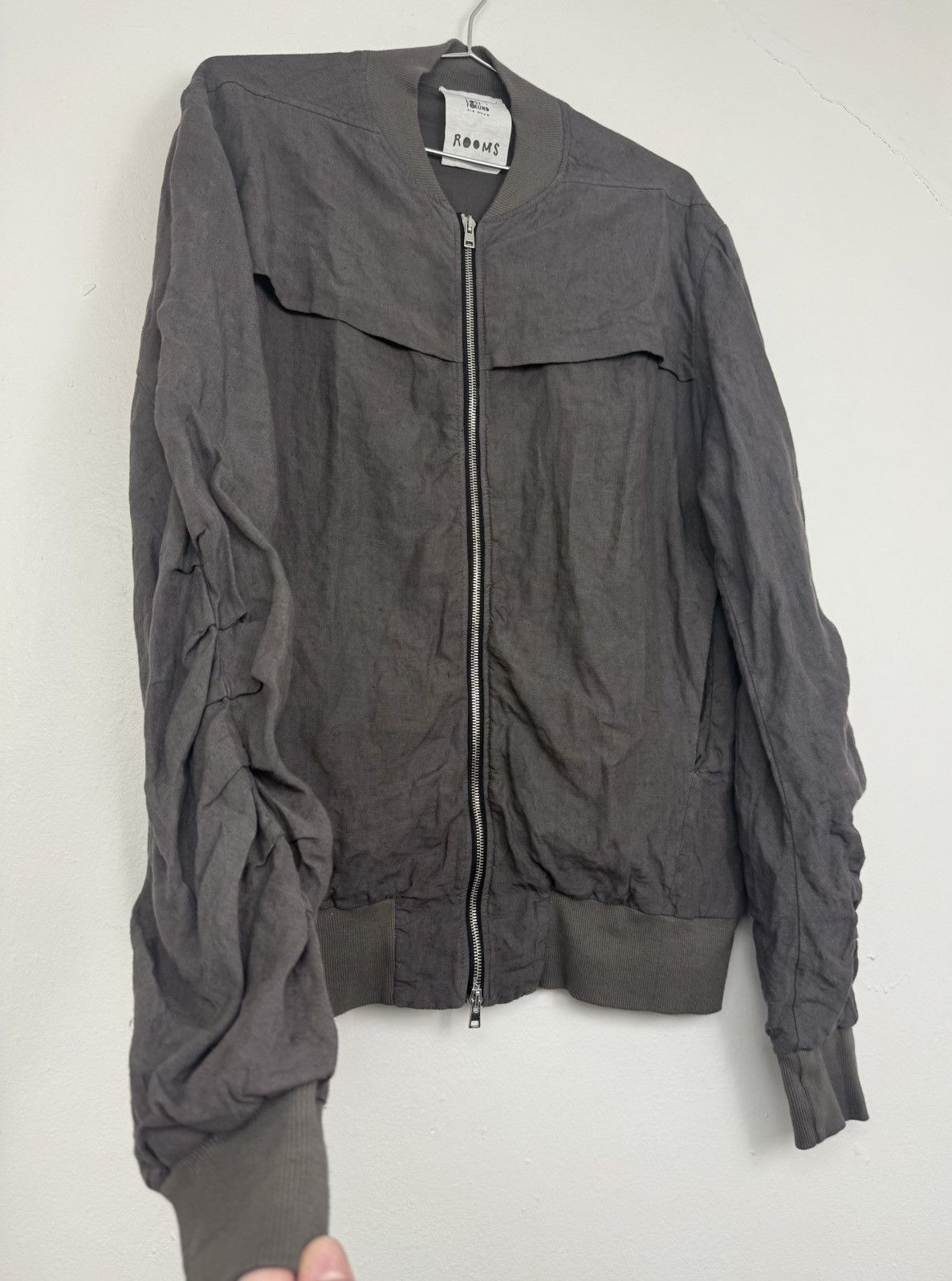 Lost & Found Ria Dunn Lost & Found Rooms Oversized Wrinkled Linen Bomber Jacket Size US XS / EU 42 / 0 - 2 Thumbnail