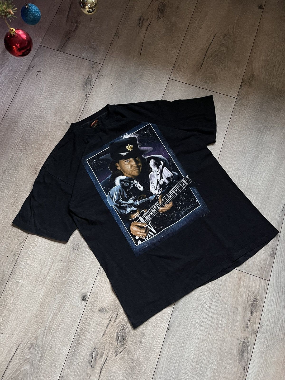 image of Rock Band x Vintage 1991 Stevie Ray Vaughan Tee Jazz Band Musican in Black, Men's (Size XL)