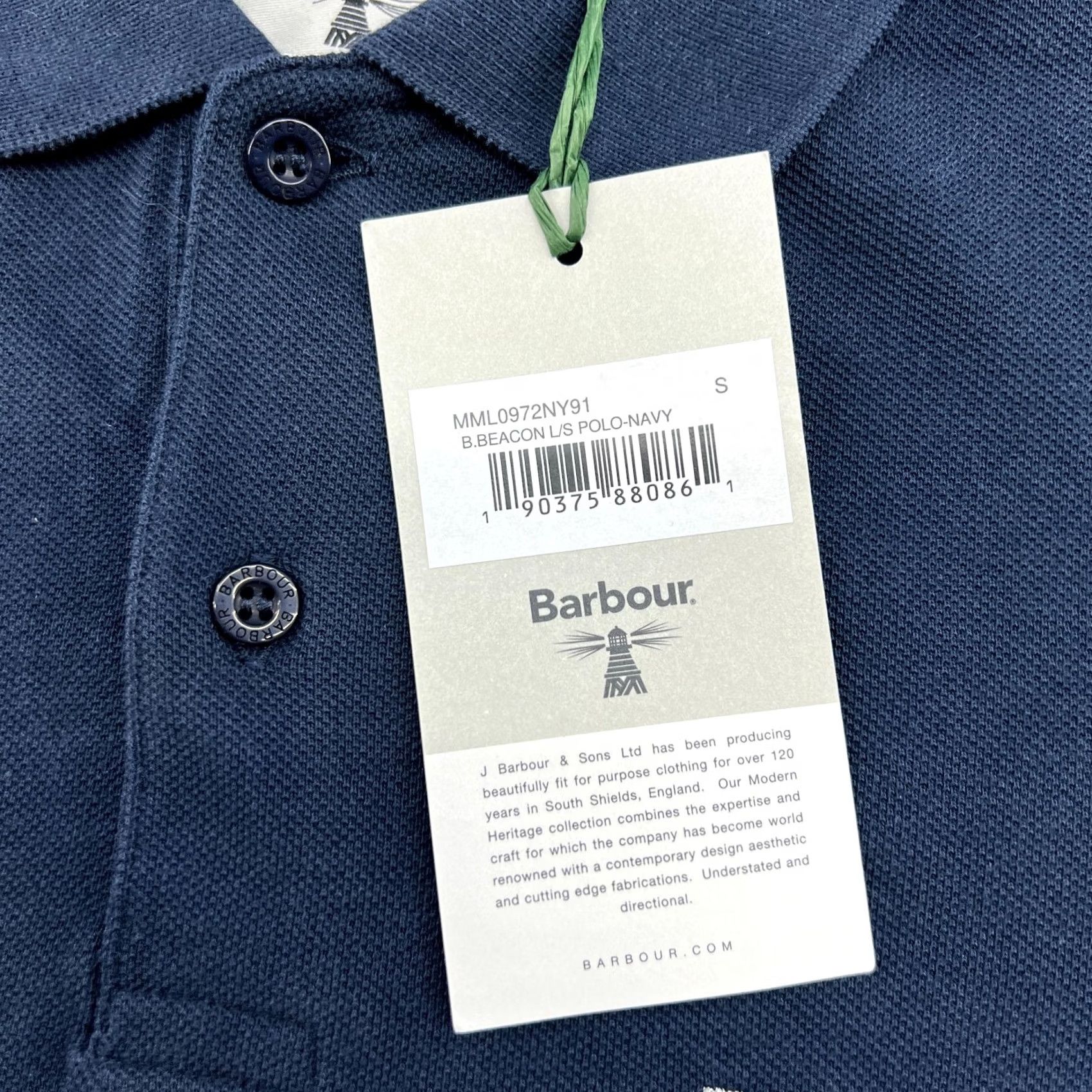 Barbour Barbour Beacon Polo Shirt Mens Small Blue Long Sleeves Buttons Shirt Mens Small Blue Barbour Beacon Polo Shirt Mens Small Blue Long Sleeve Buttons Size US S / EU 44-46 / 1 - 2 Thumbnail