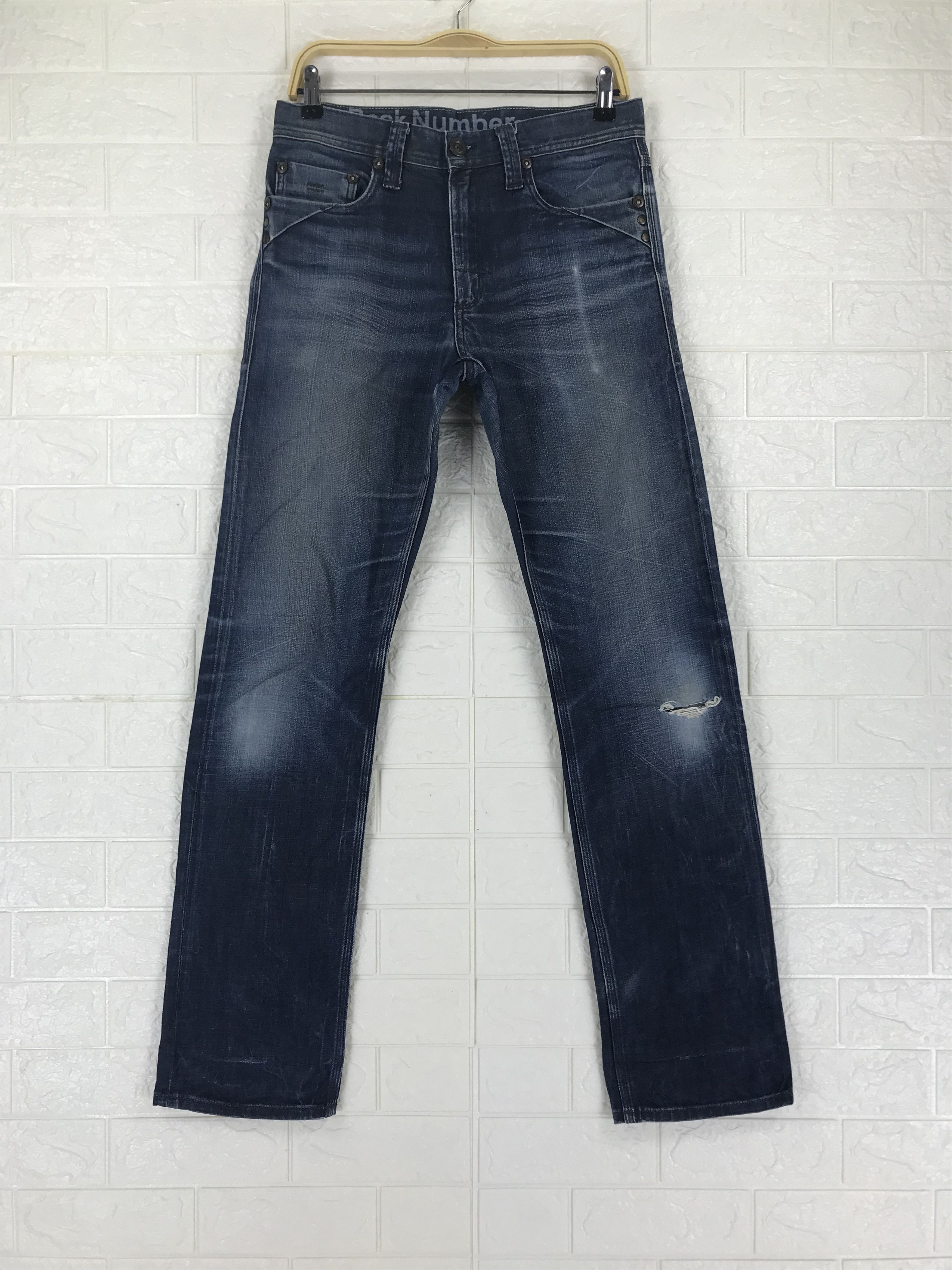 Japanese Brand Vintage Back Number Japanese Blue Jeans Size US 30 / EU 46 - 1 Thumbnail
