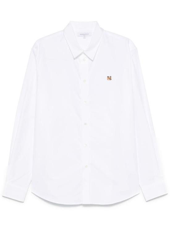 シャツ MAISON KITSUNE Men Long Tops OM00432WC5043P470 Blue Maison Kitsune MAISON KITSUNE Men Long Tops OM00432WC5043